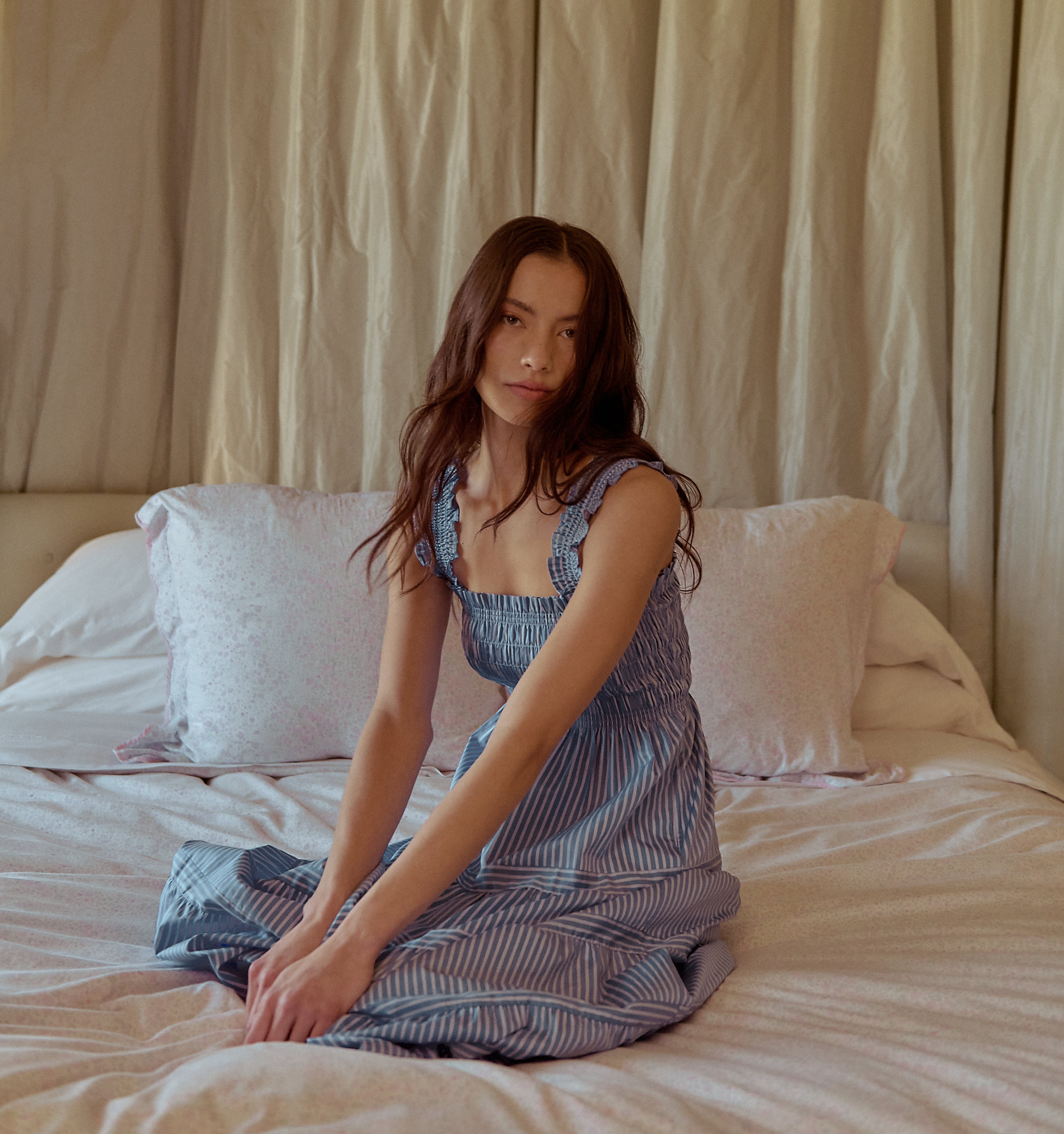 The Kimmy Nap Dress - Blue Stripe