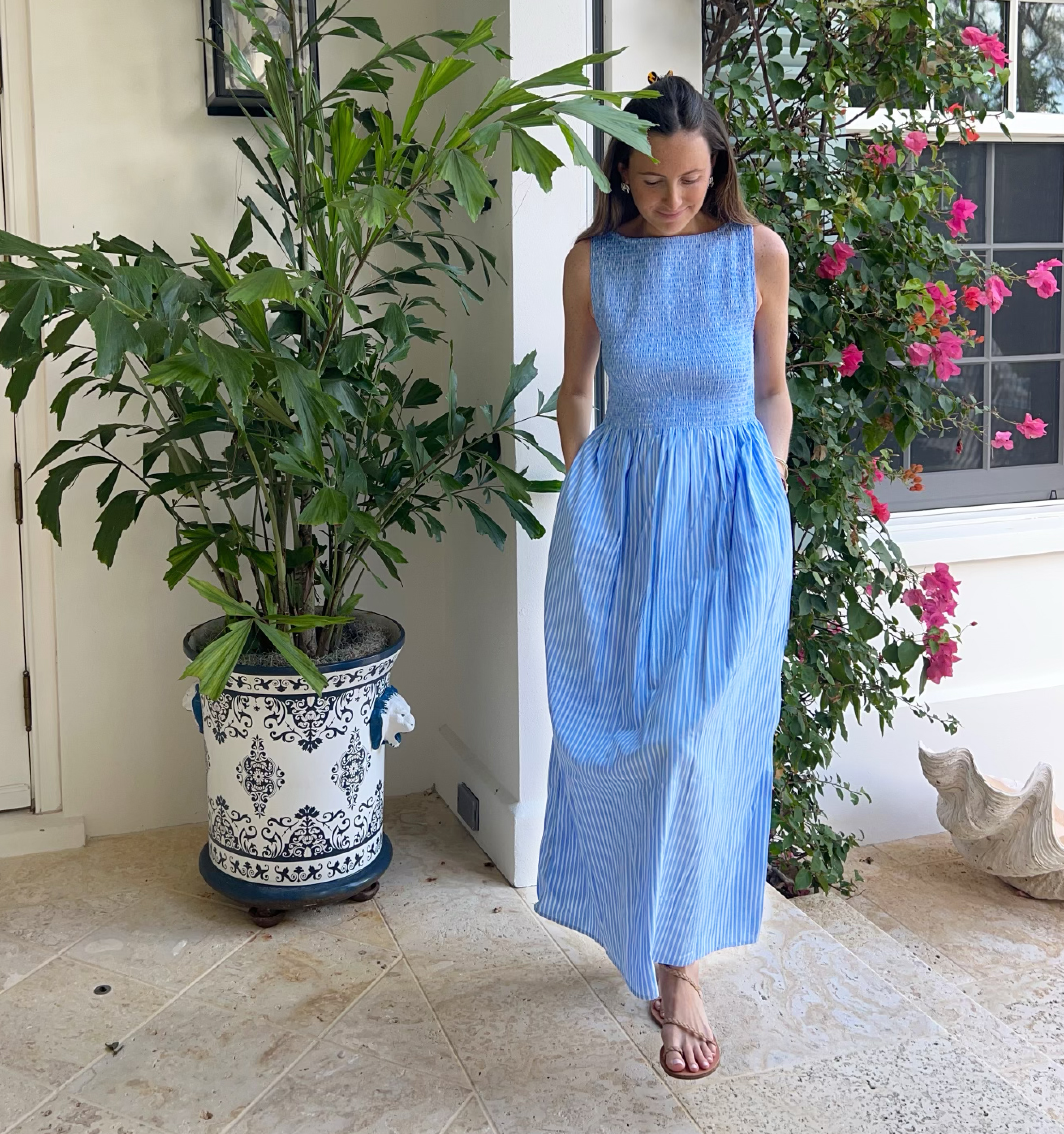 The Cosima Nap Dress - Blue Stripe
