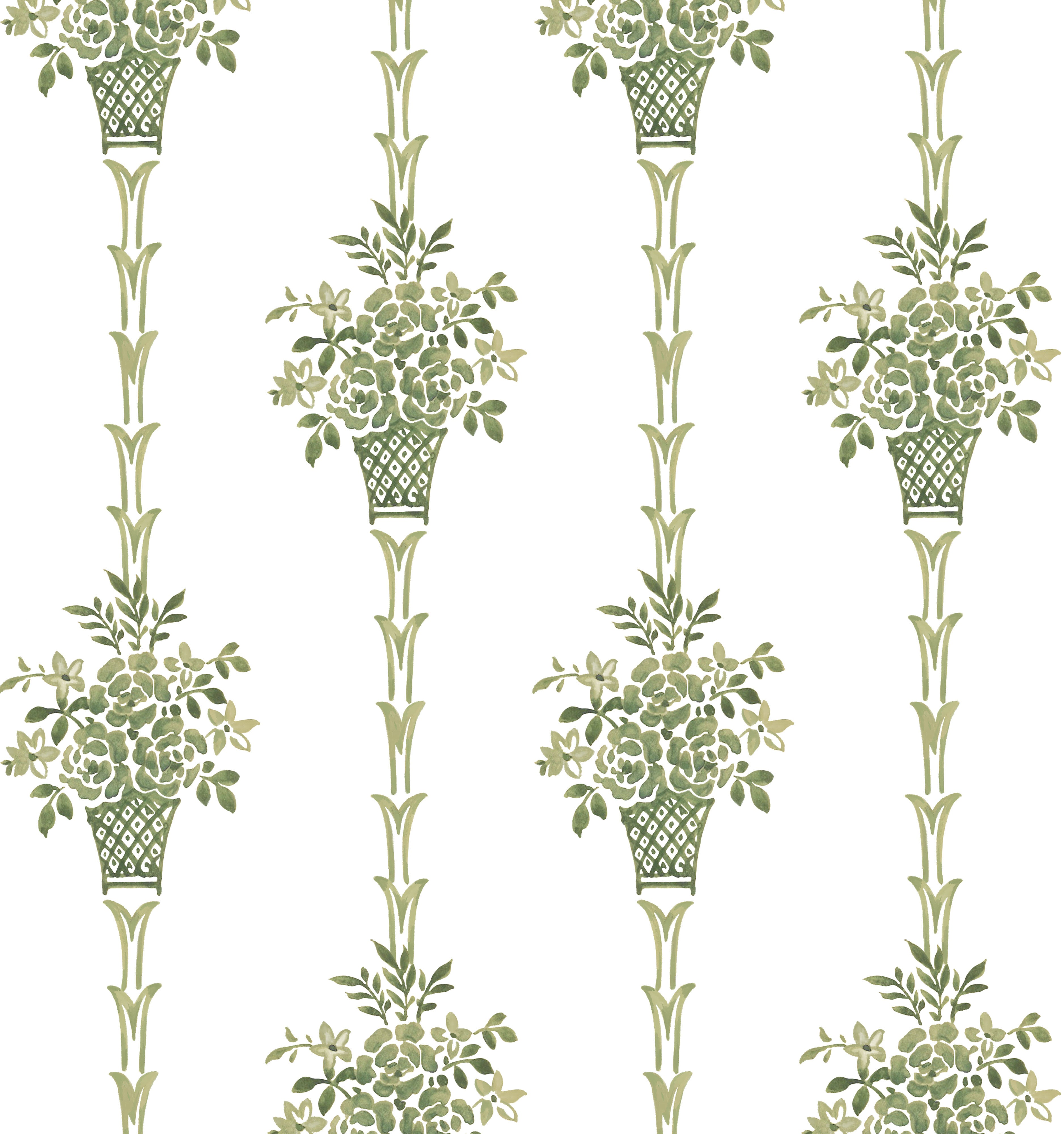 The Ribbon Ellie Nap Dress - Apple Green Basket Stripe