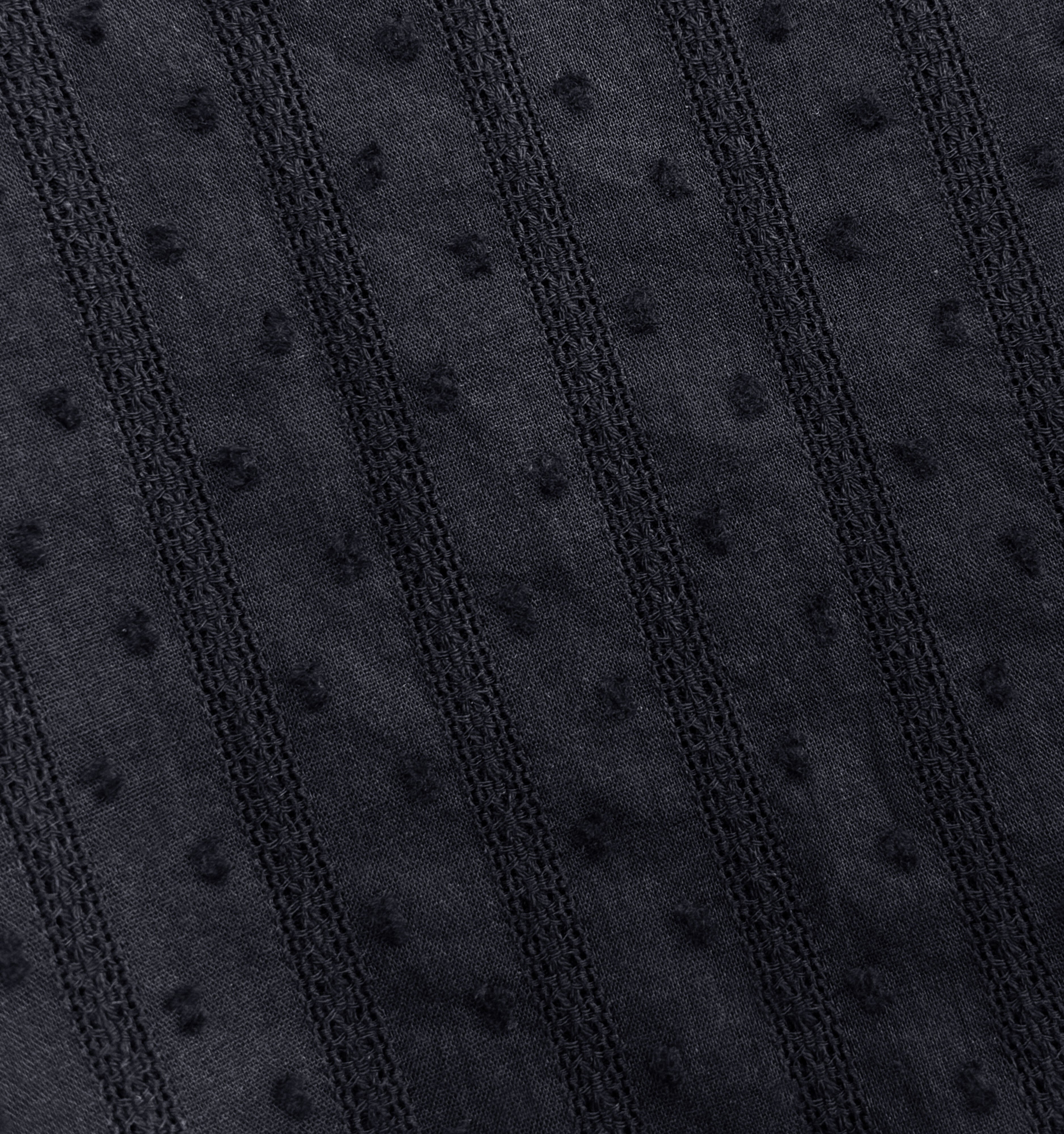 The Corinne Nap Dress - Black Linear Swiss Dot