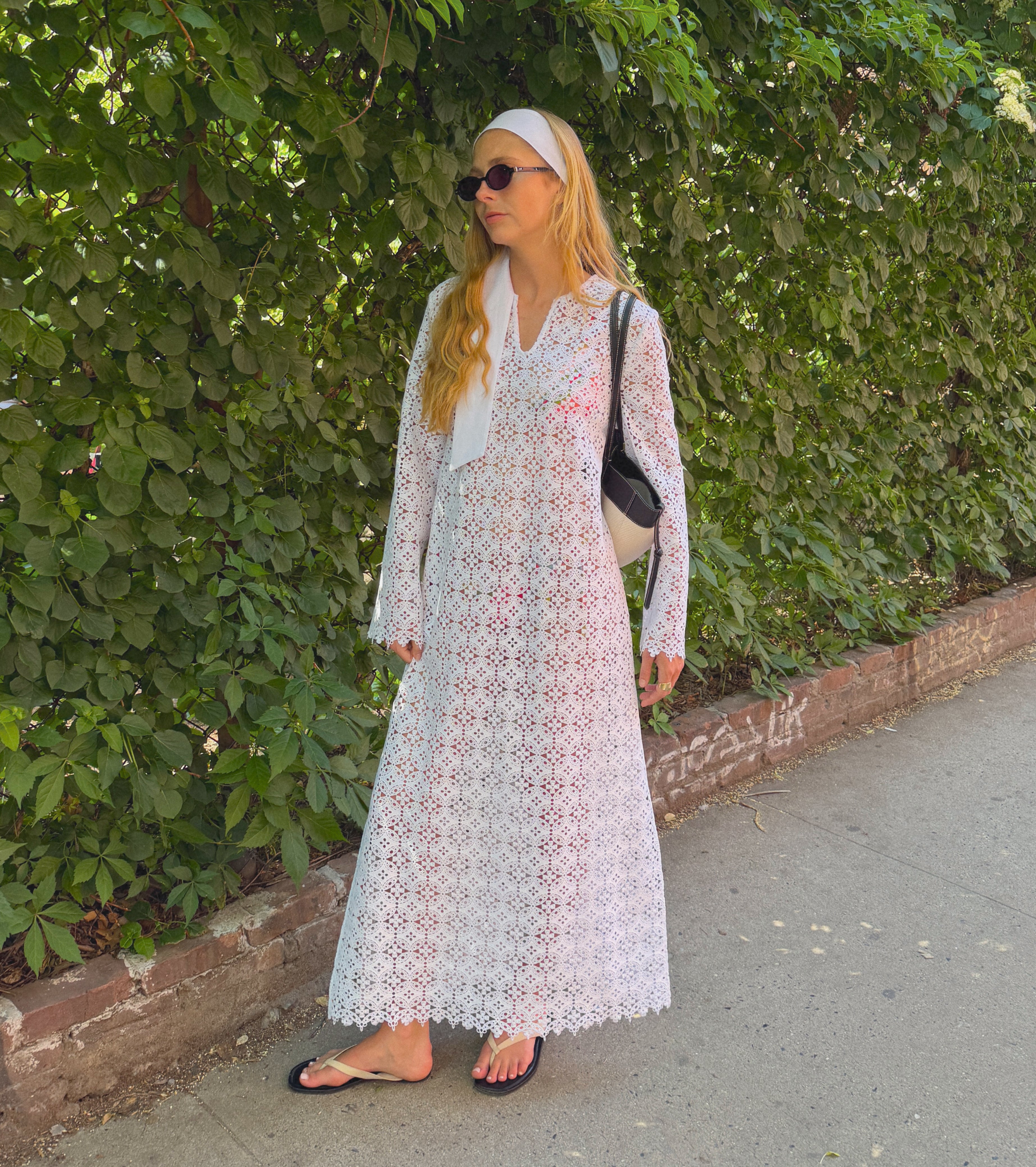 The Darinka Dress - White Medallion Lace – Hill House Home
