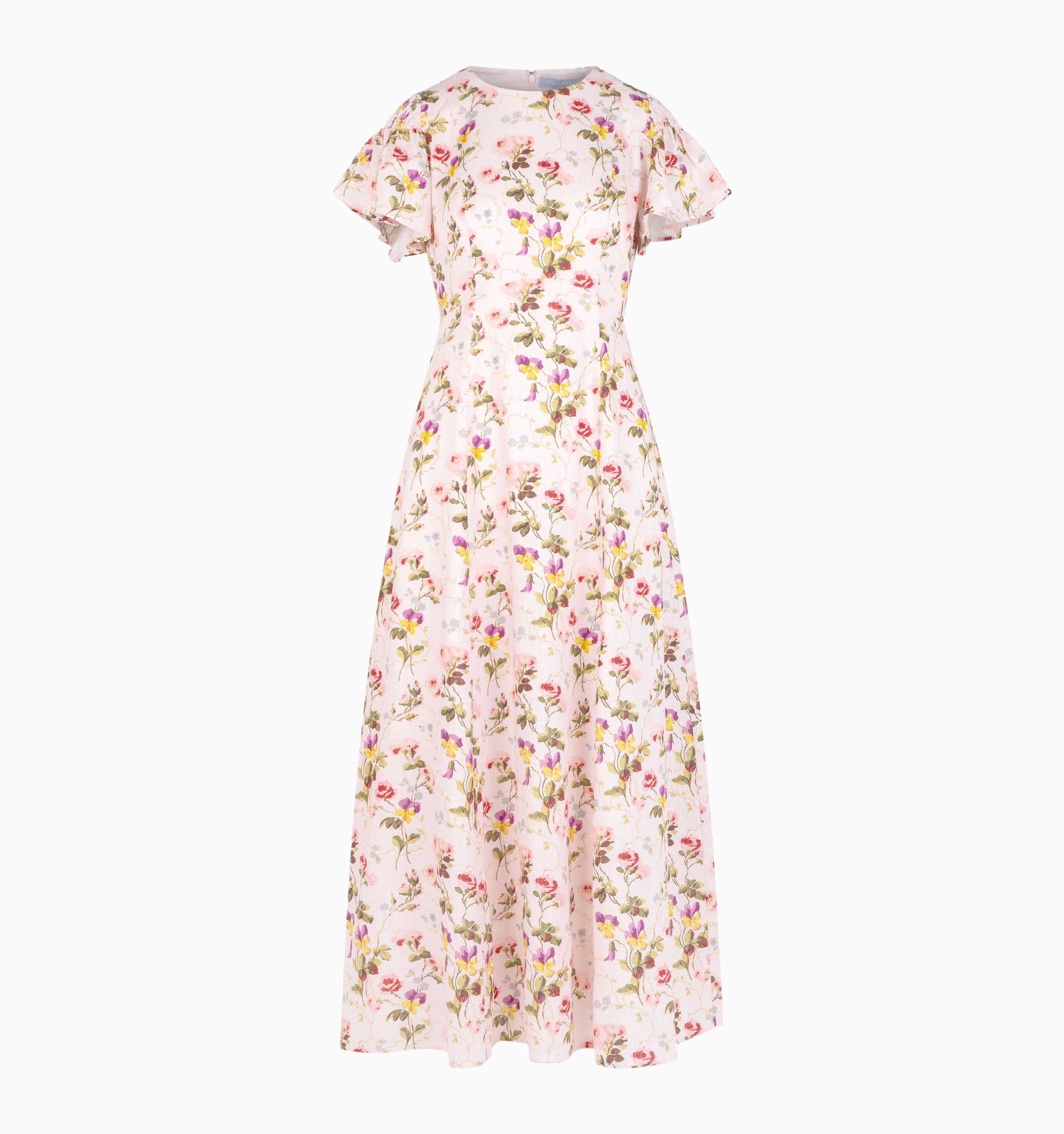 The Dominique Dress - Pink Bluebonnet