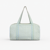The Quilted Duffle Bag - Blue/Green Stripe – Hill House Home