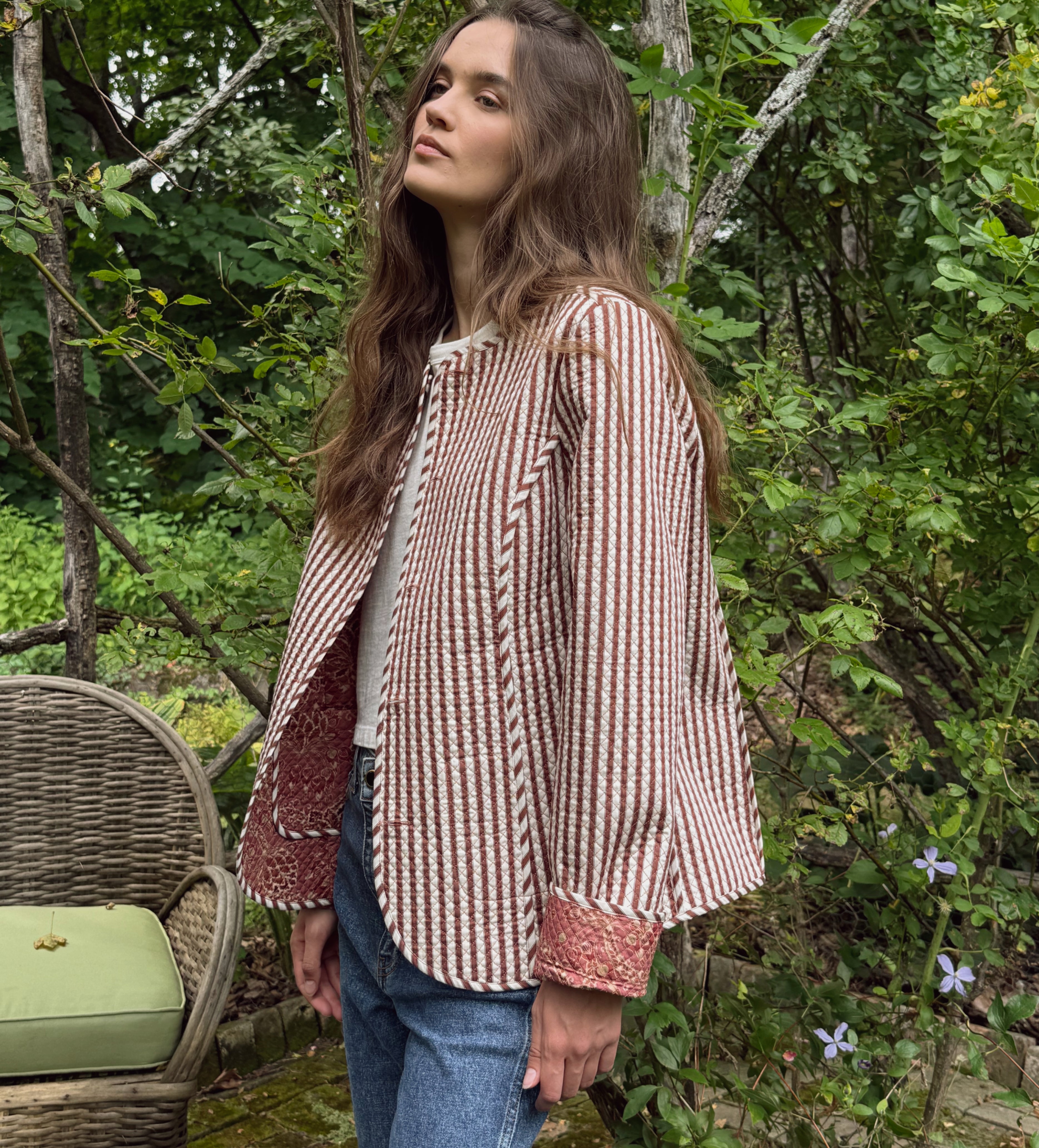 The Rowan Jacket in Autumn Floral color: Autumn Floral