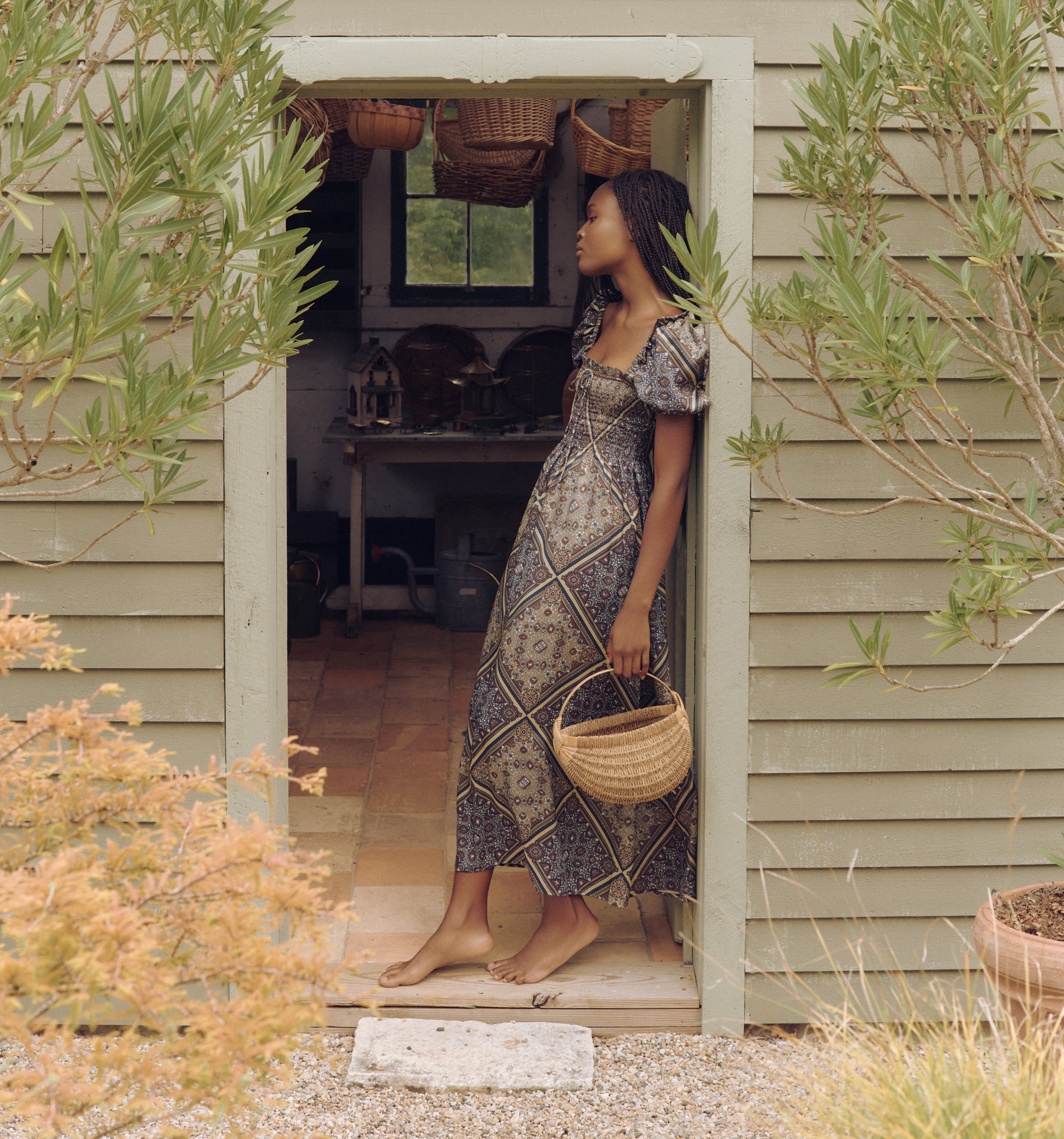 The Scarlett Nap Dress - Olive Equestrian Scarf