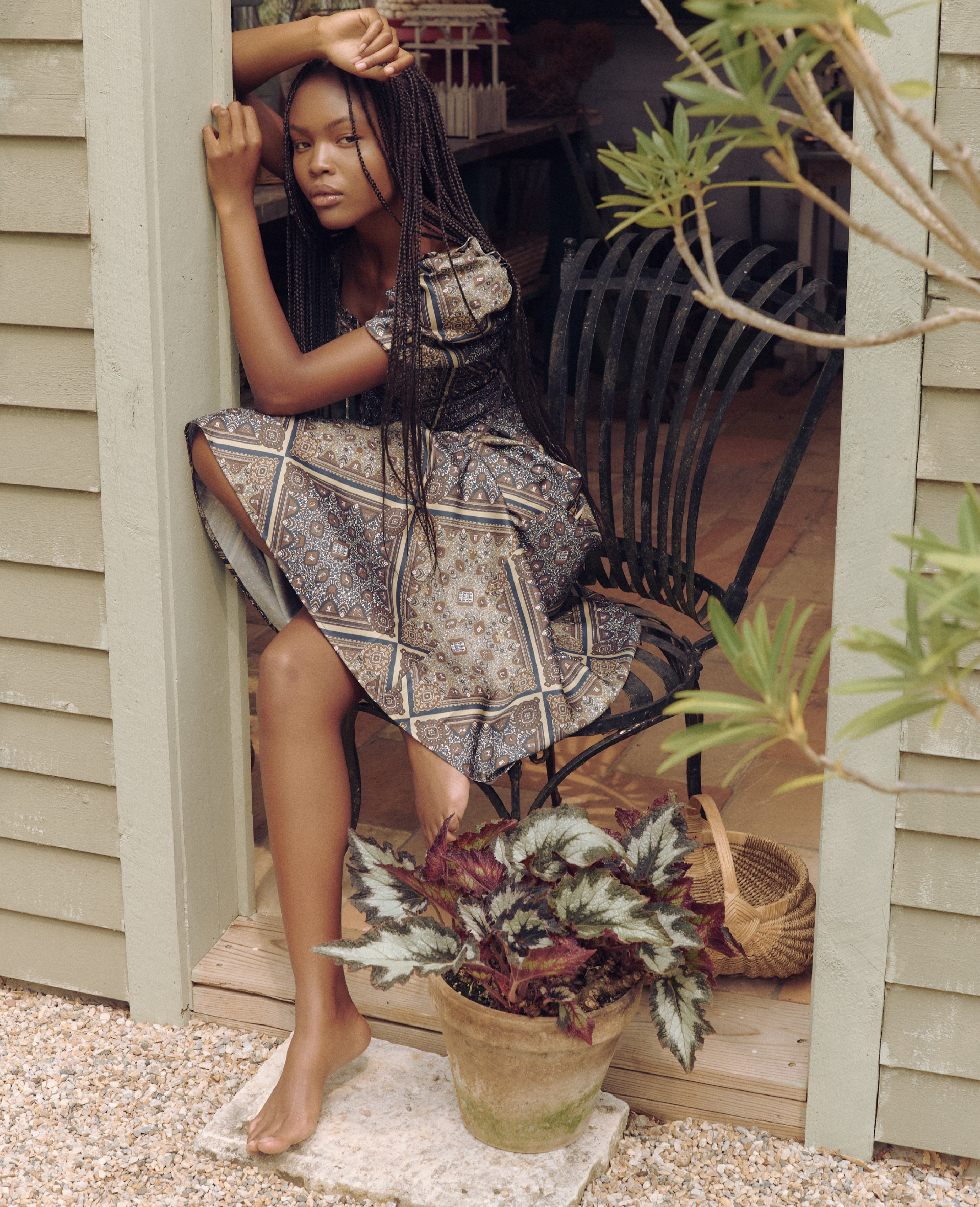 The Scarlett Nap Dress - Olive Equestrian Scarf