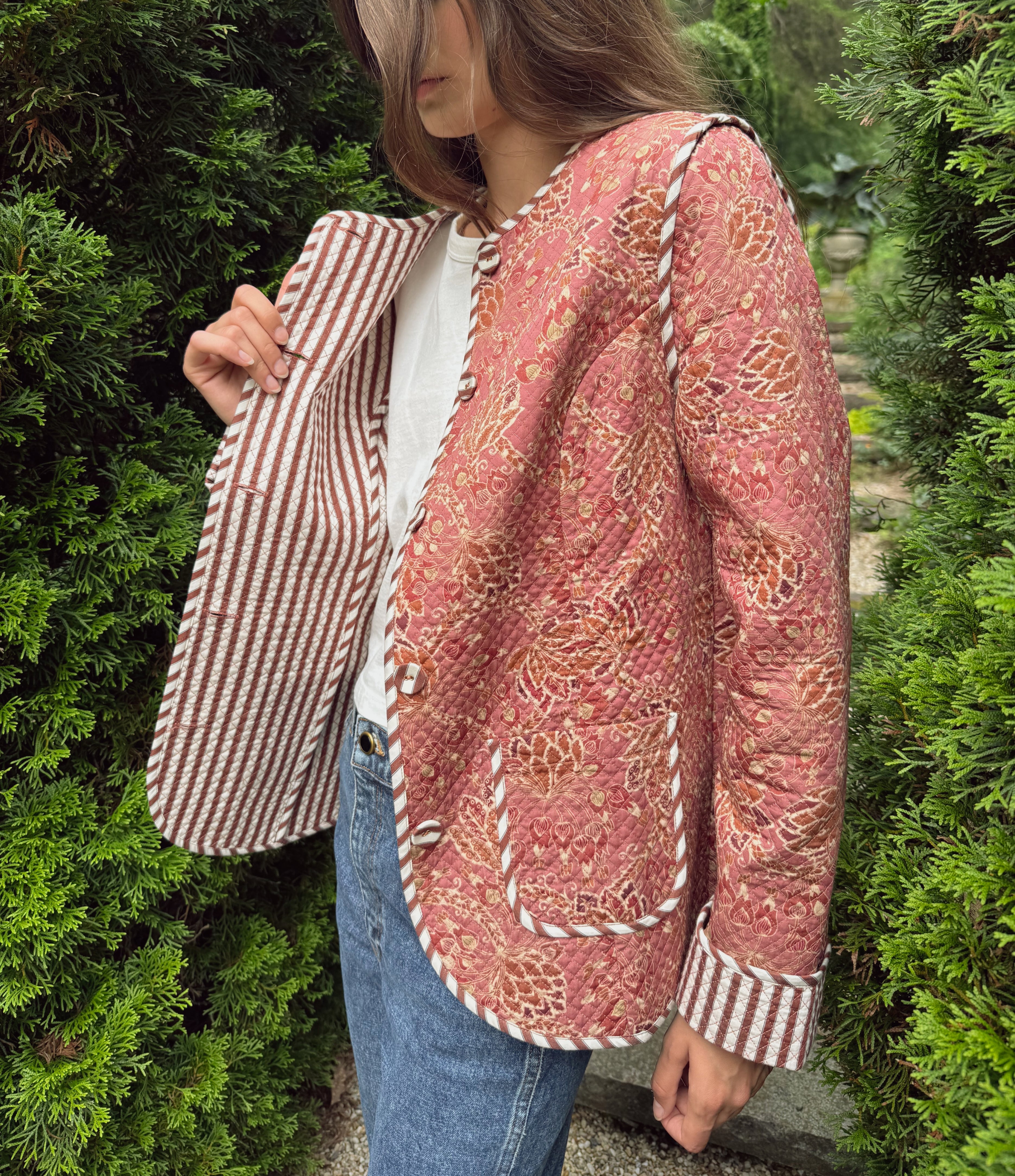 The Rowan Jacket in Autumn Floral color: Autumn Floral