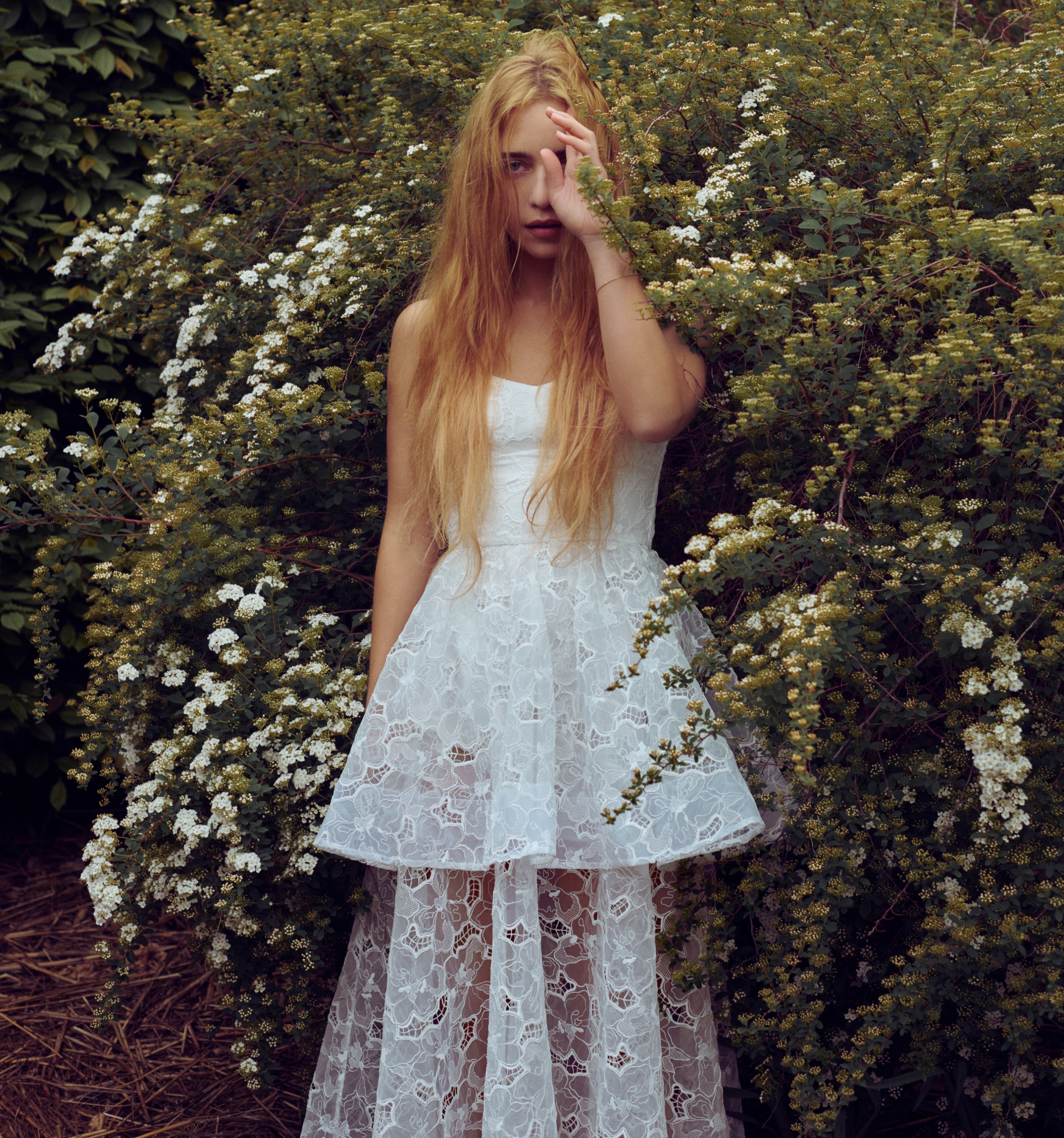 The Isabelle Dress - White Floral Organza