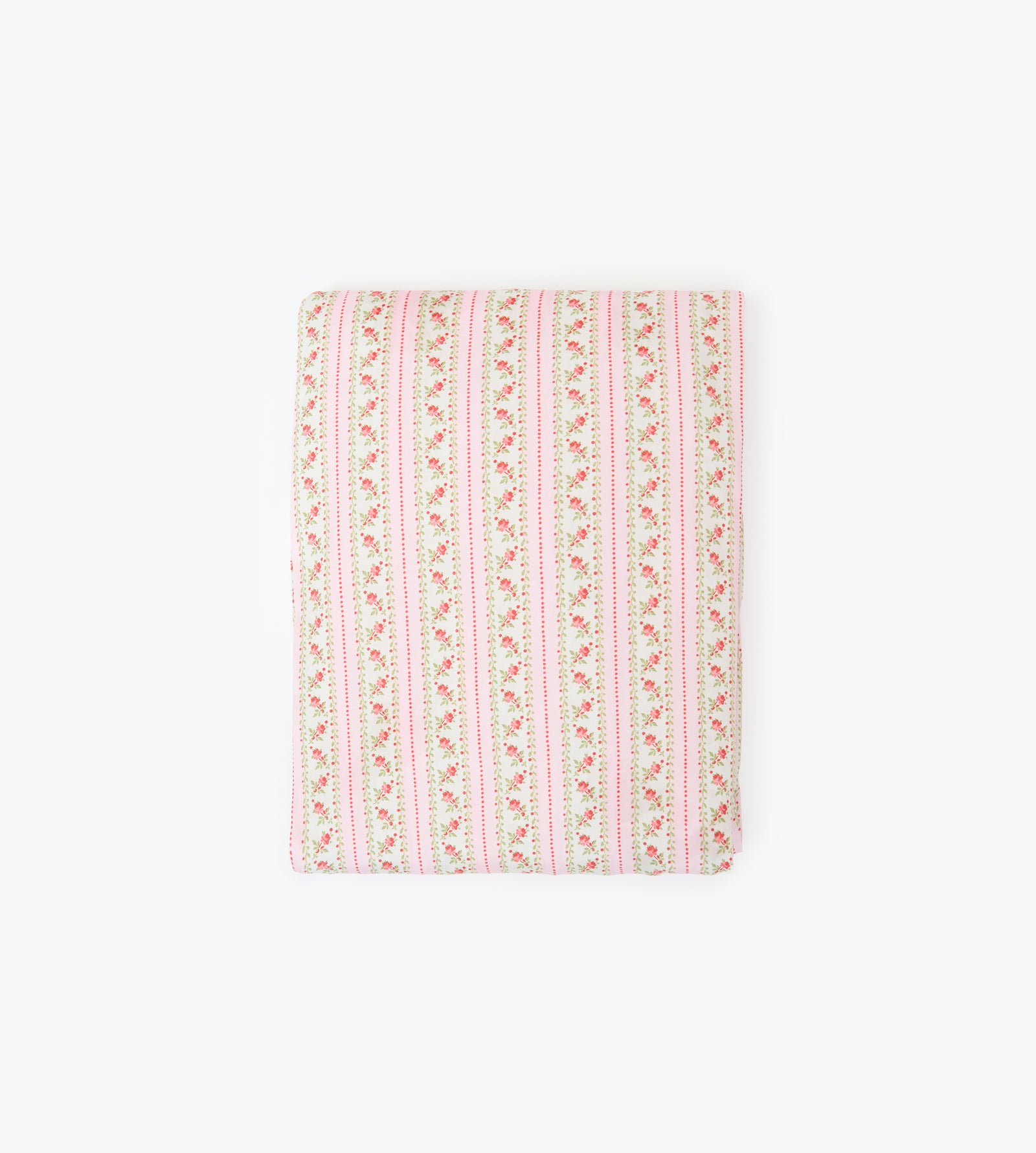 The Fitted Sheet - Pink Floral Dot Stripe