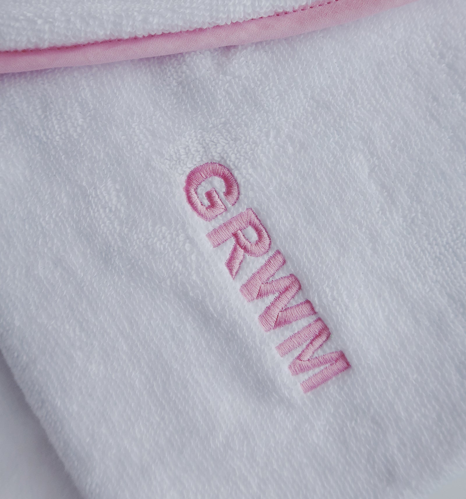 The Hotel Robe with Light Pink Piping