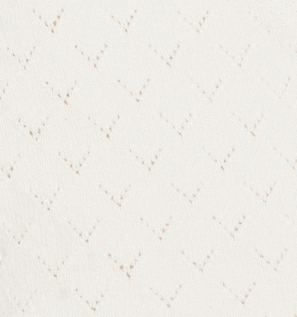 The Deirdre Wrap Sweater - Ivory Pointelle – Hill House Home