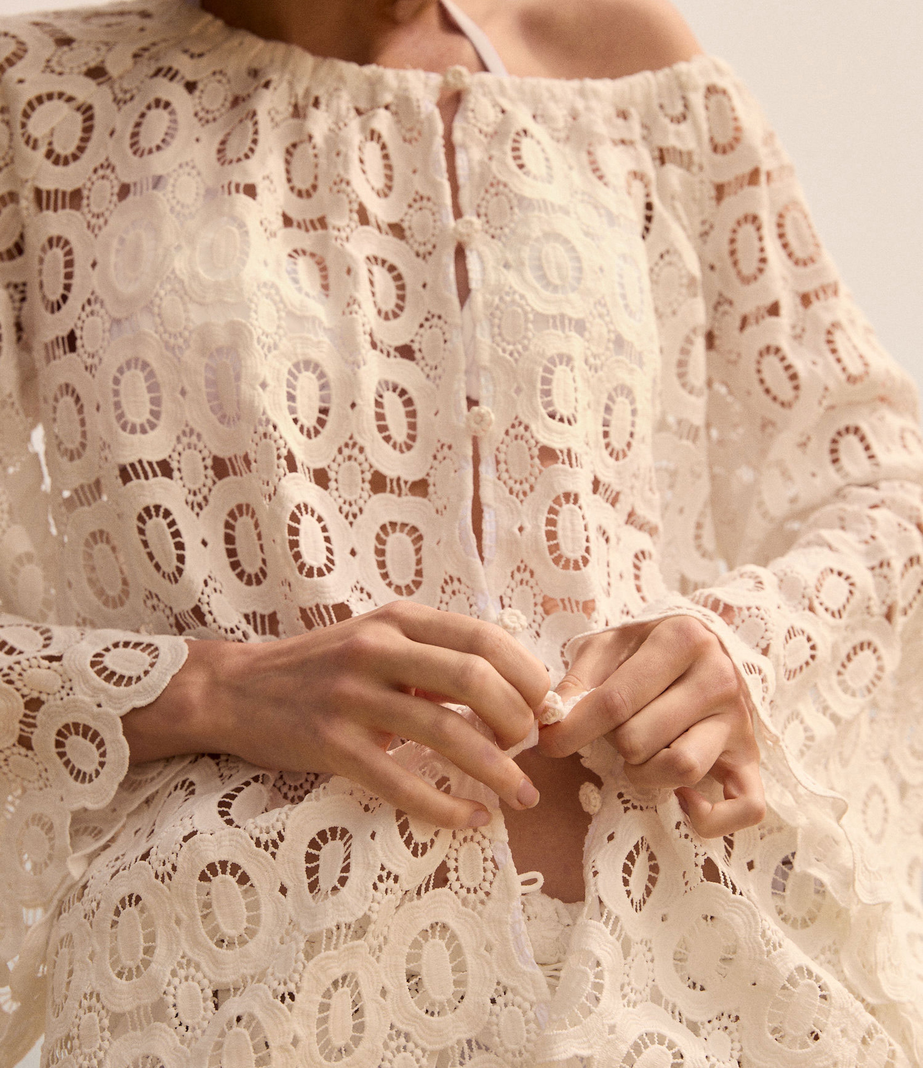 The Enella Tunic - White Lace