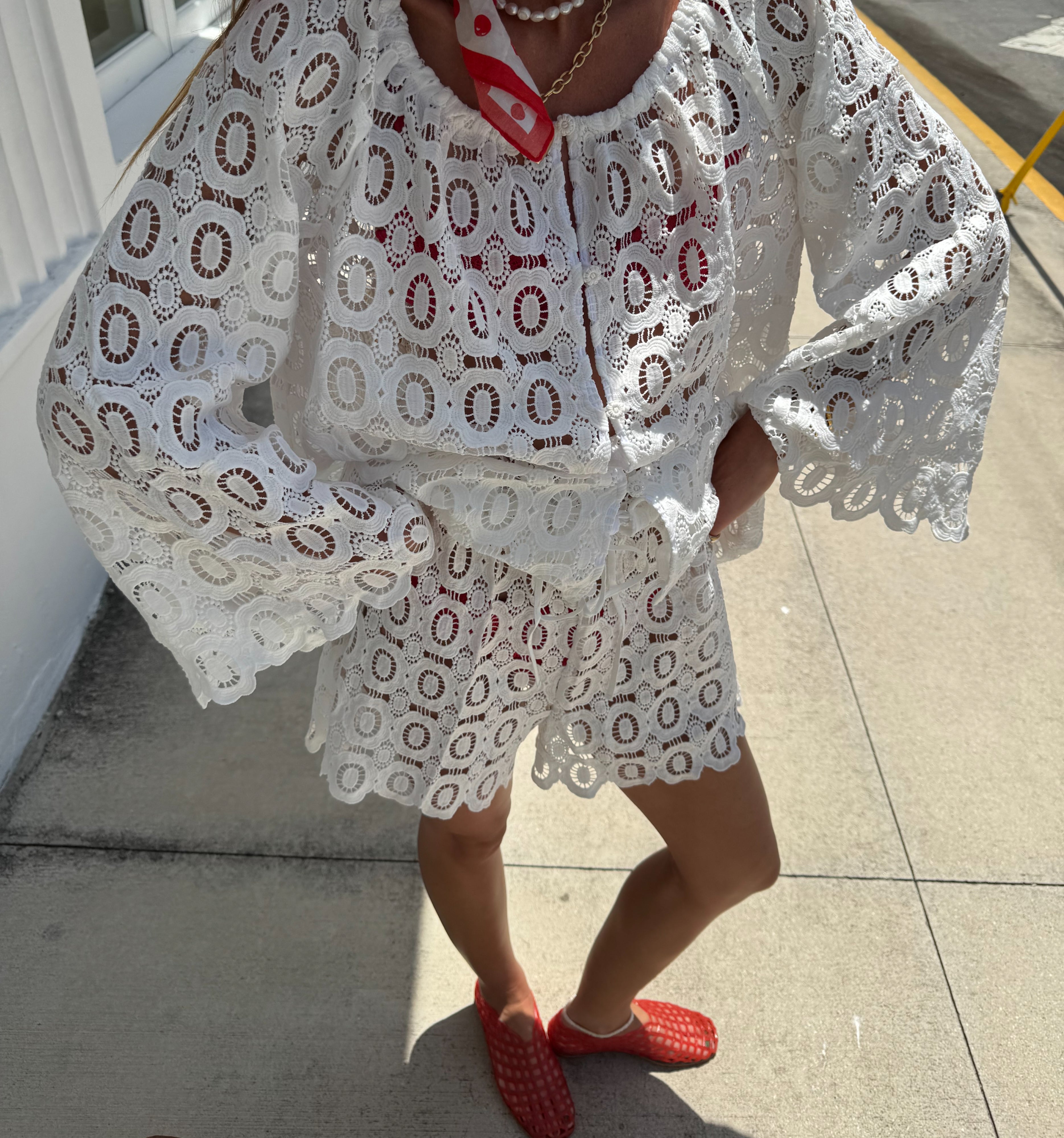 The Kaya Short - White Lace