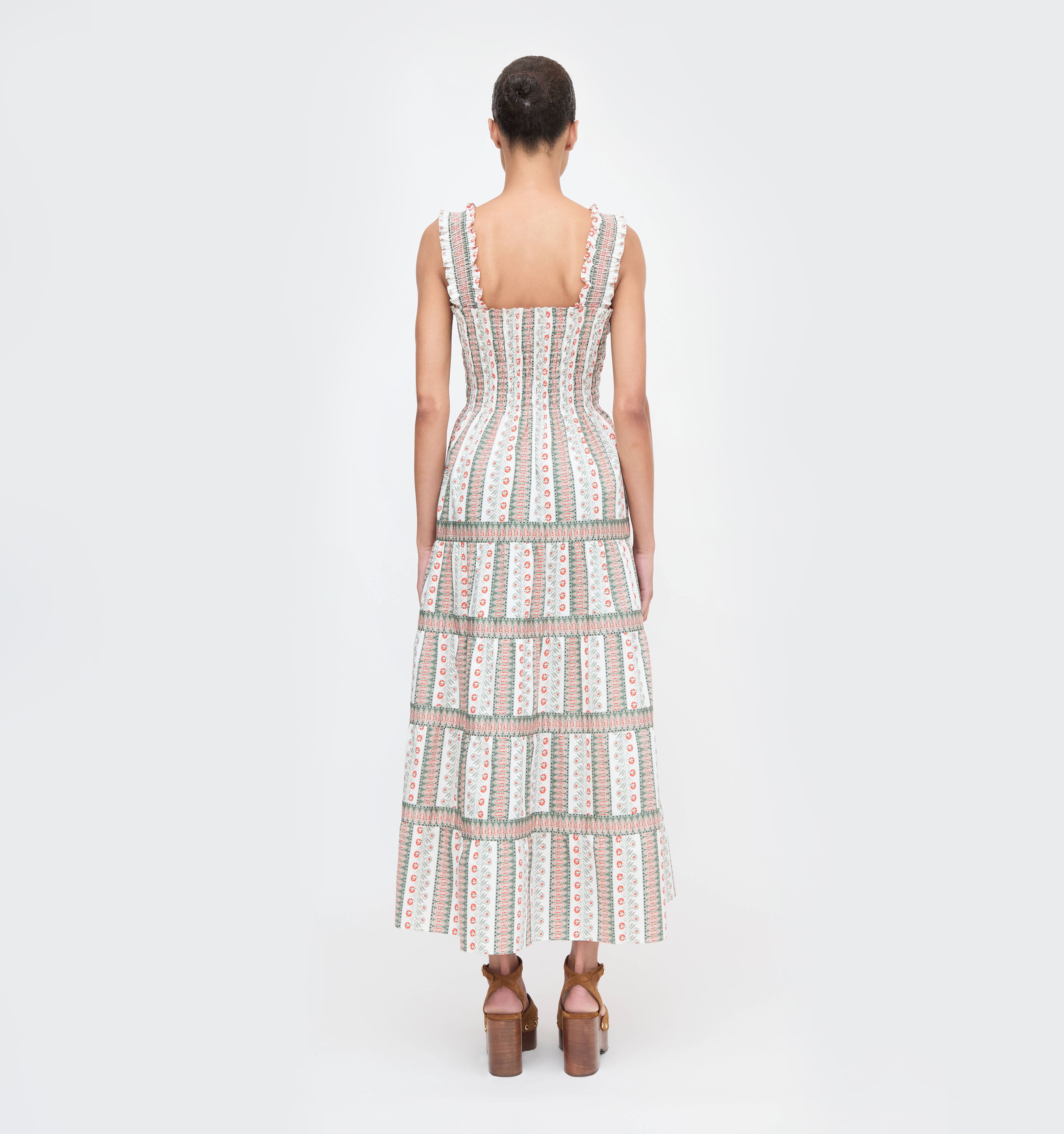 The Kimmy Nap Dress in Cosmos Floral Stripe color: Cosmos Floral Stripe