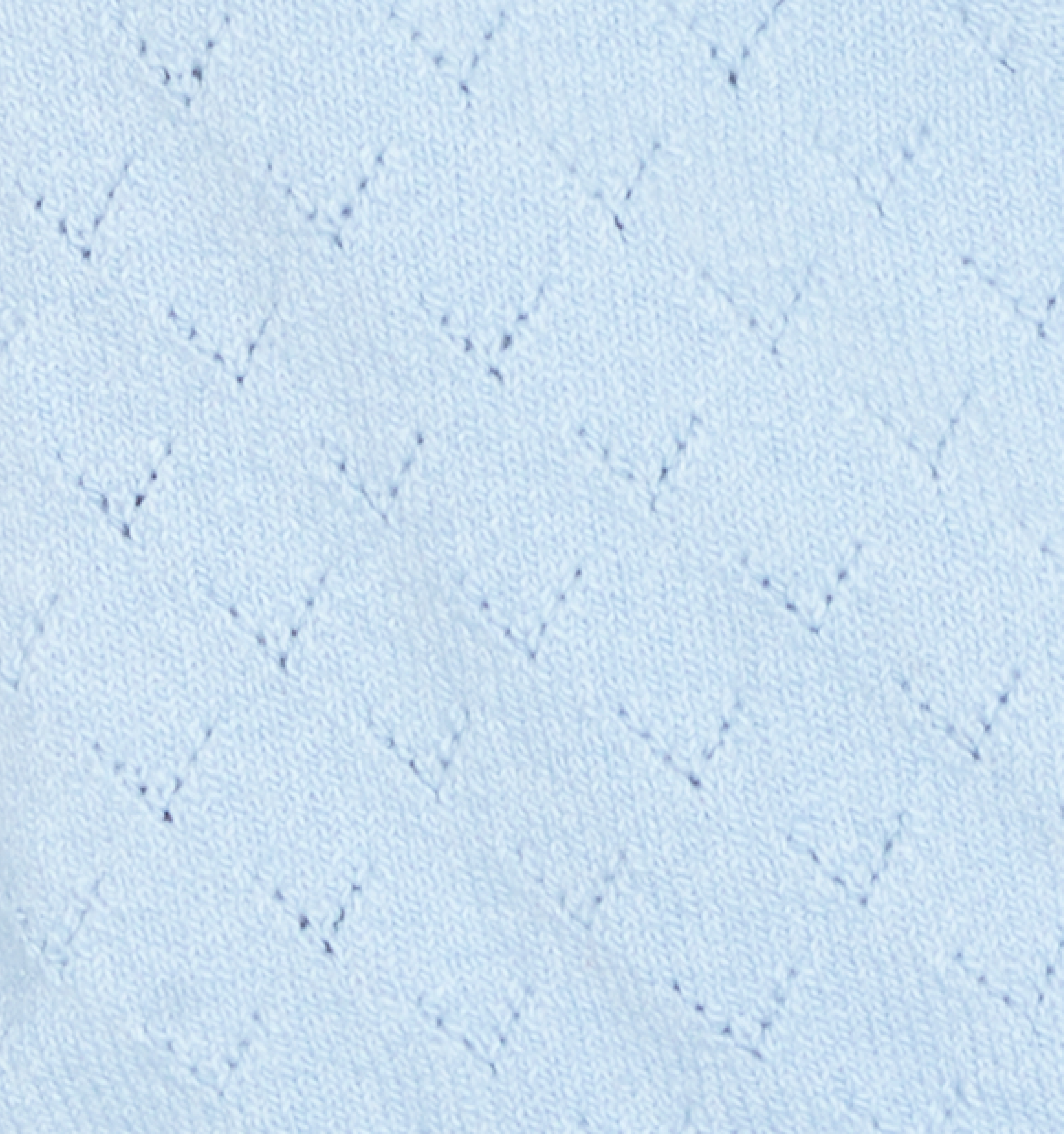 The Deirdre Wrap Sweater - Light Blue Pointelle