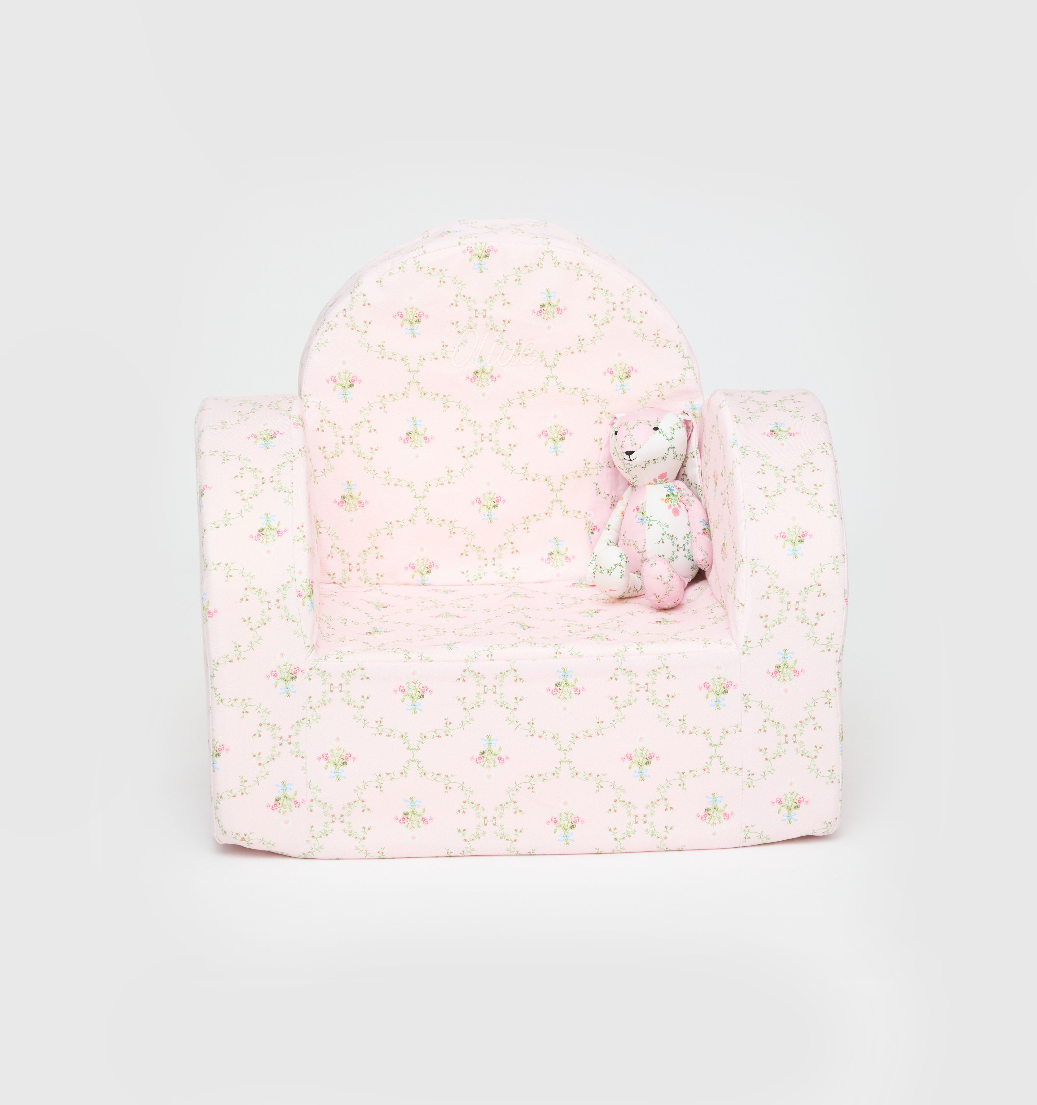 The Hill House x Nestig Hop Mini Chair - Pink Trellis