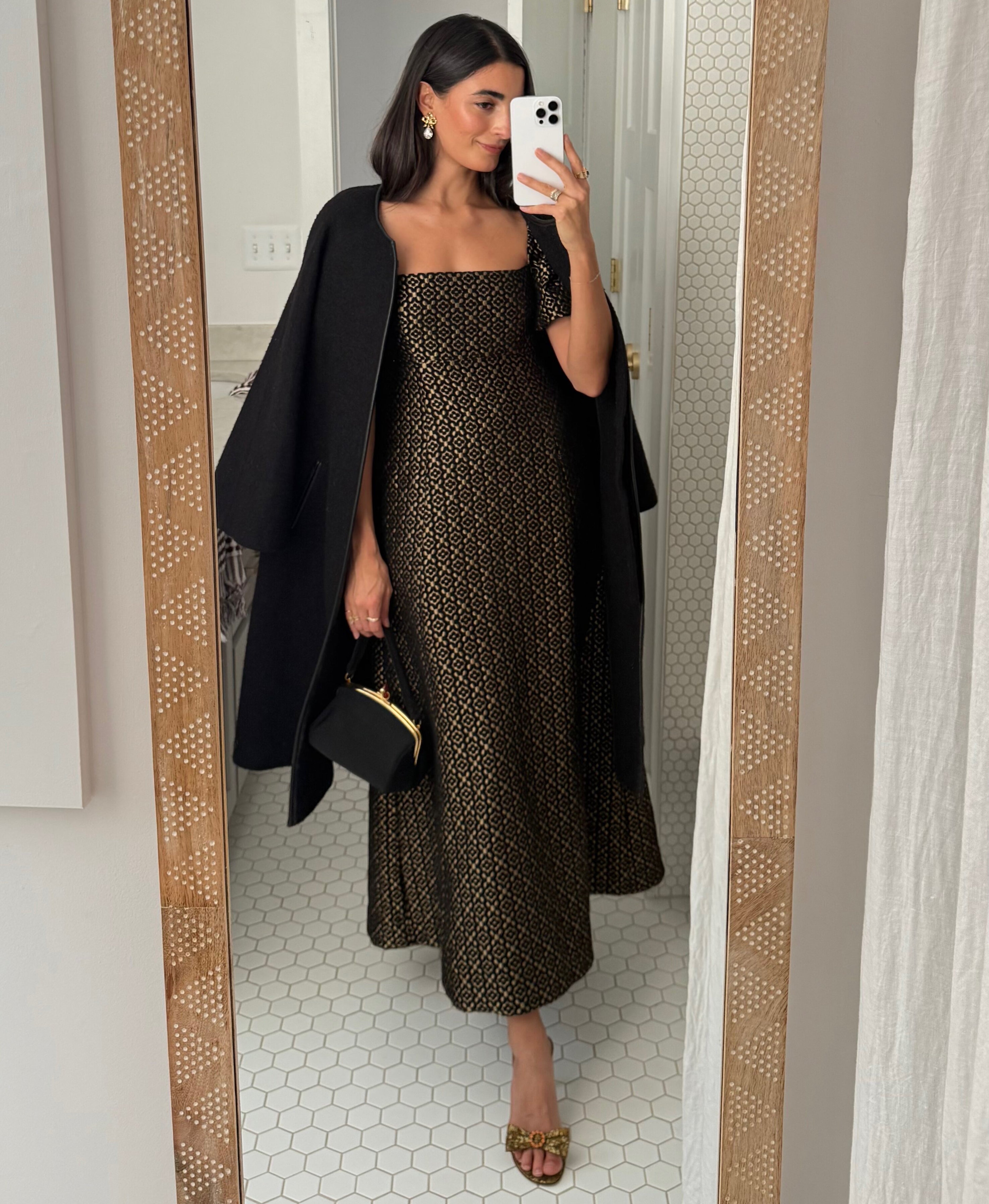 The Matilda Dress - Metallic Brocade