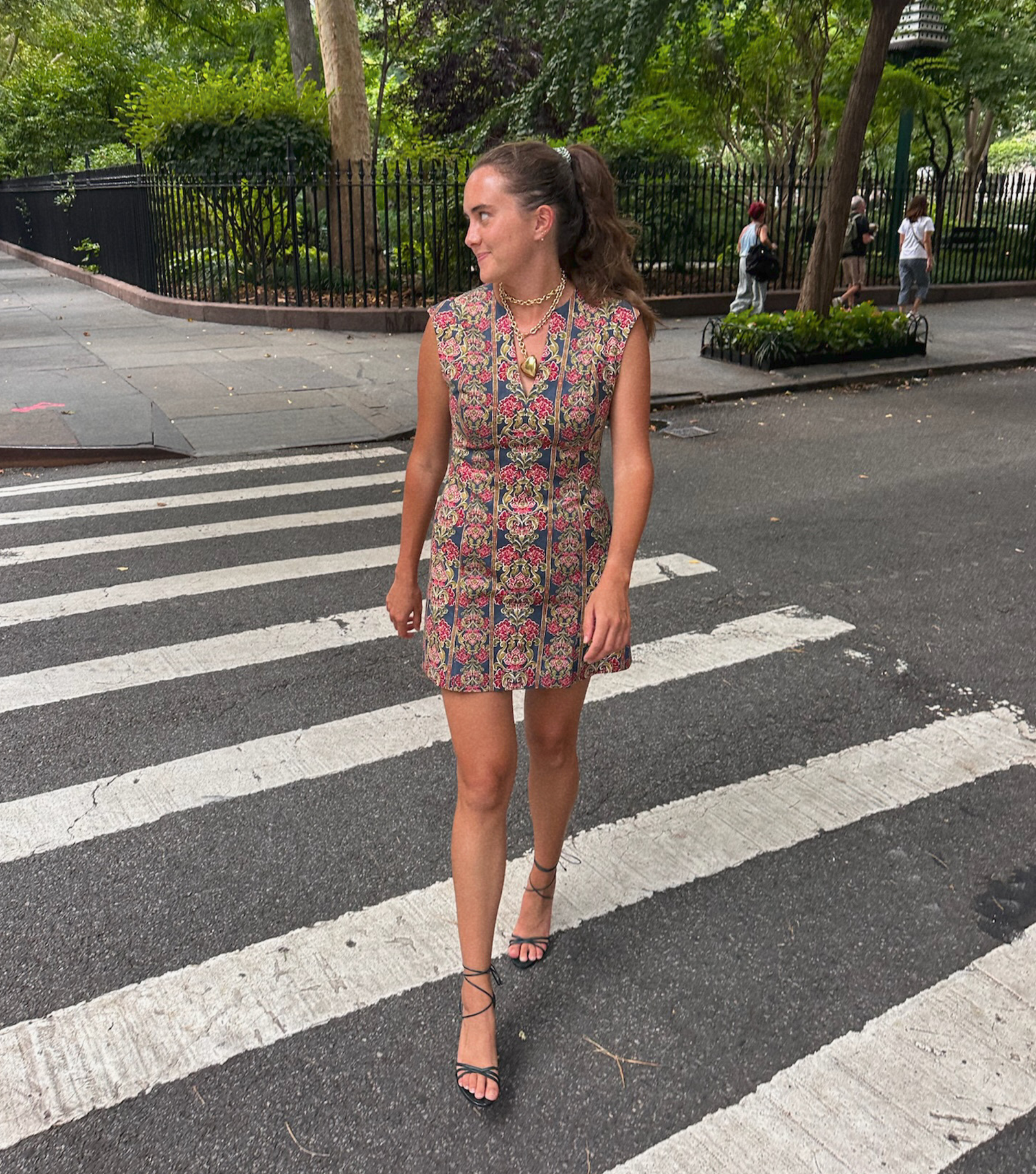 The Holly Dress - Stowell Medallion Stripe