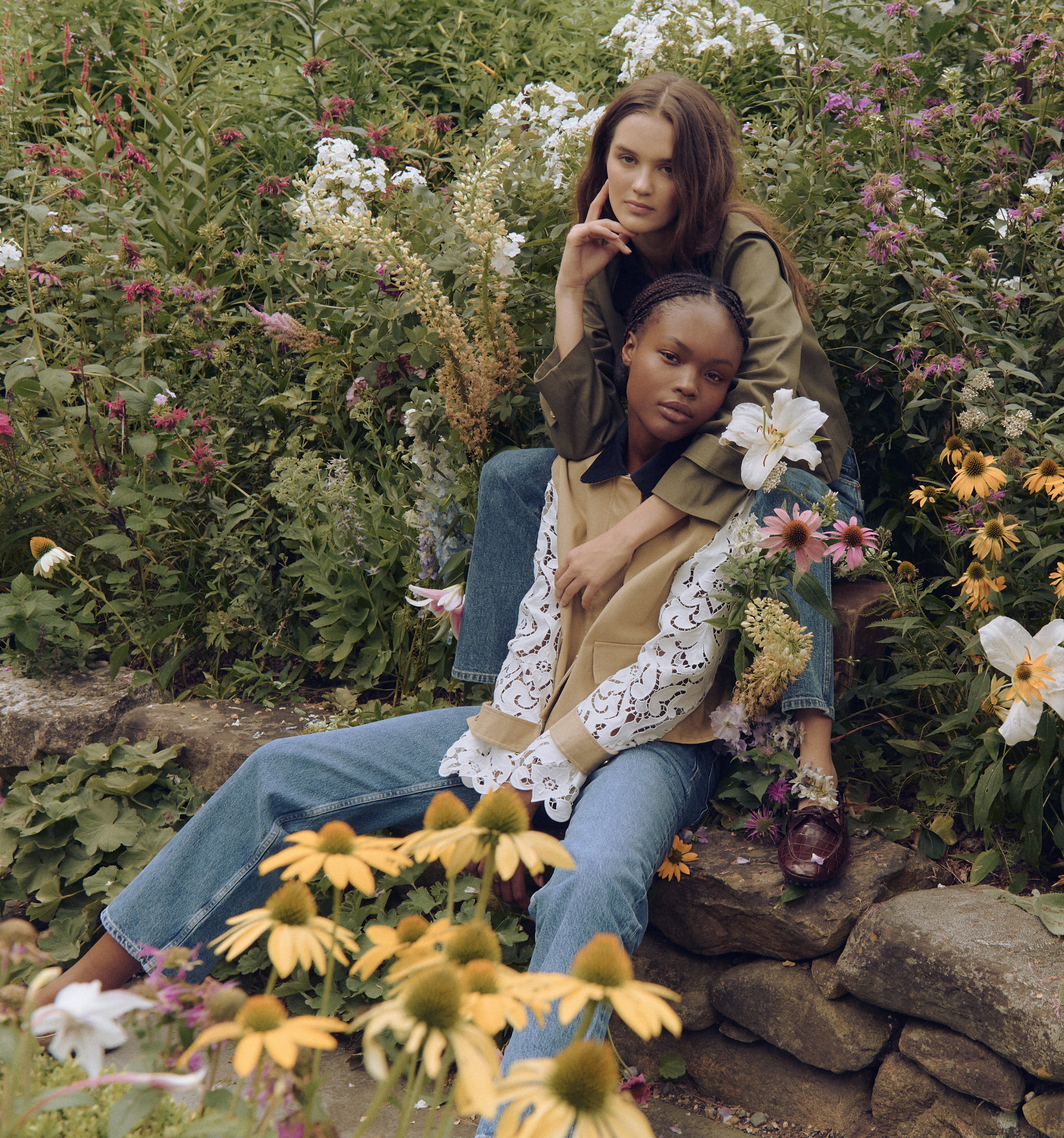 The Clarisse Jacket in Olive Canvas and The Clarisse Jacket in Khaki Canvas