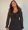 The Bridget Dress in Black Polka Dot color: Black Polka Dot