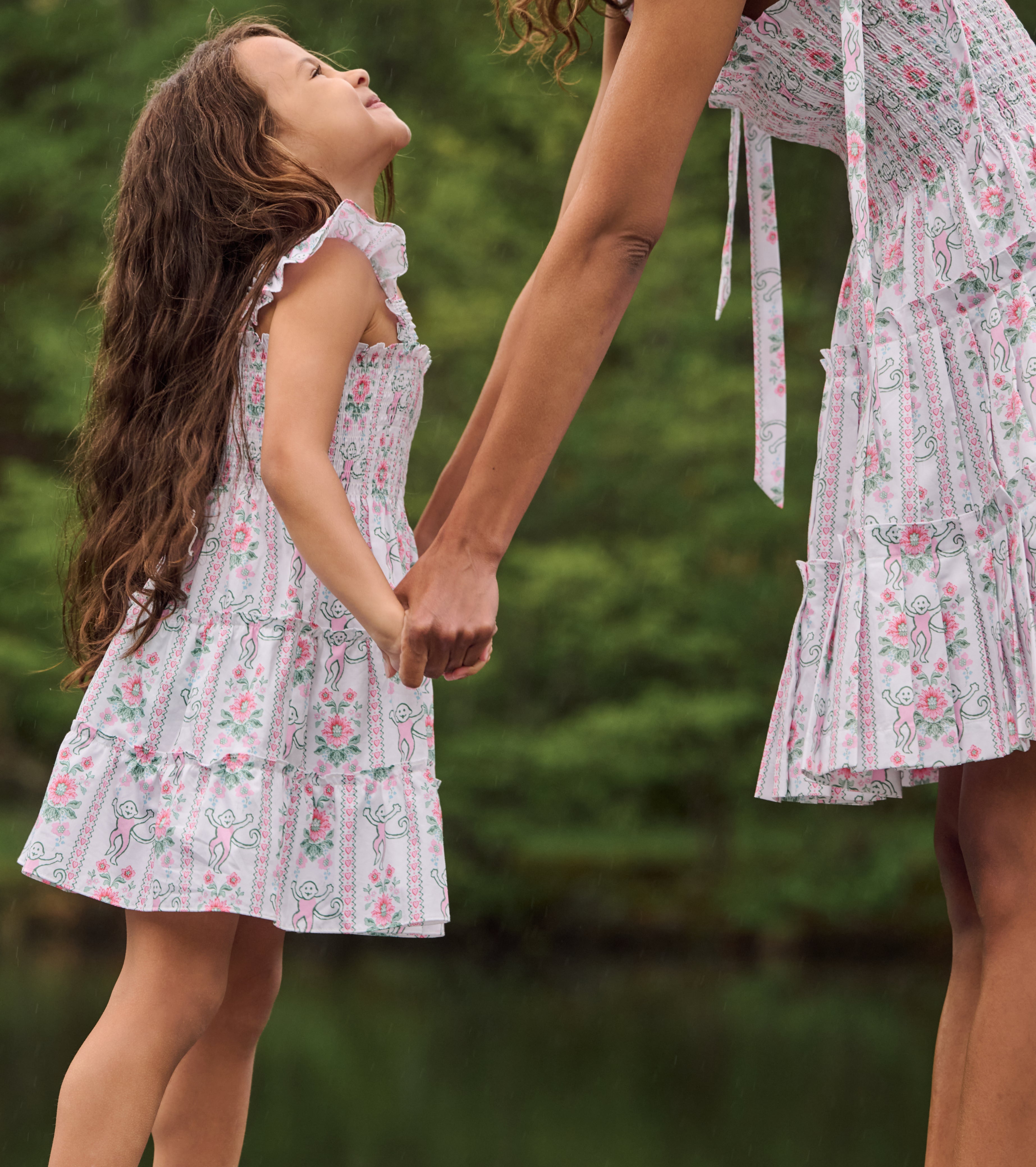 Roller Rabbit x Hill House The Tiny Ellie Nap Dress - Pink Monkey