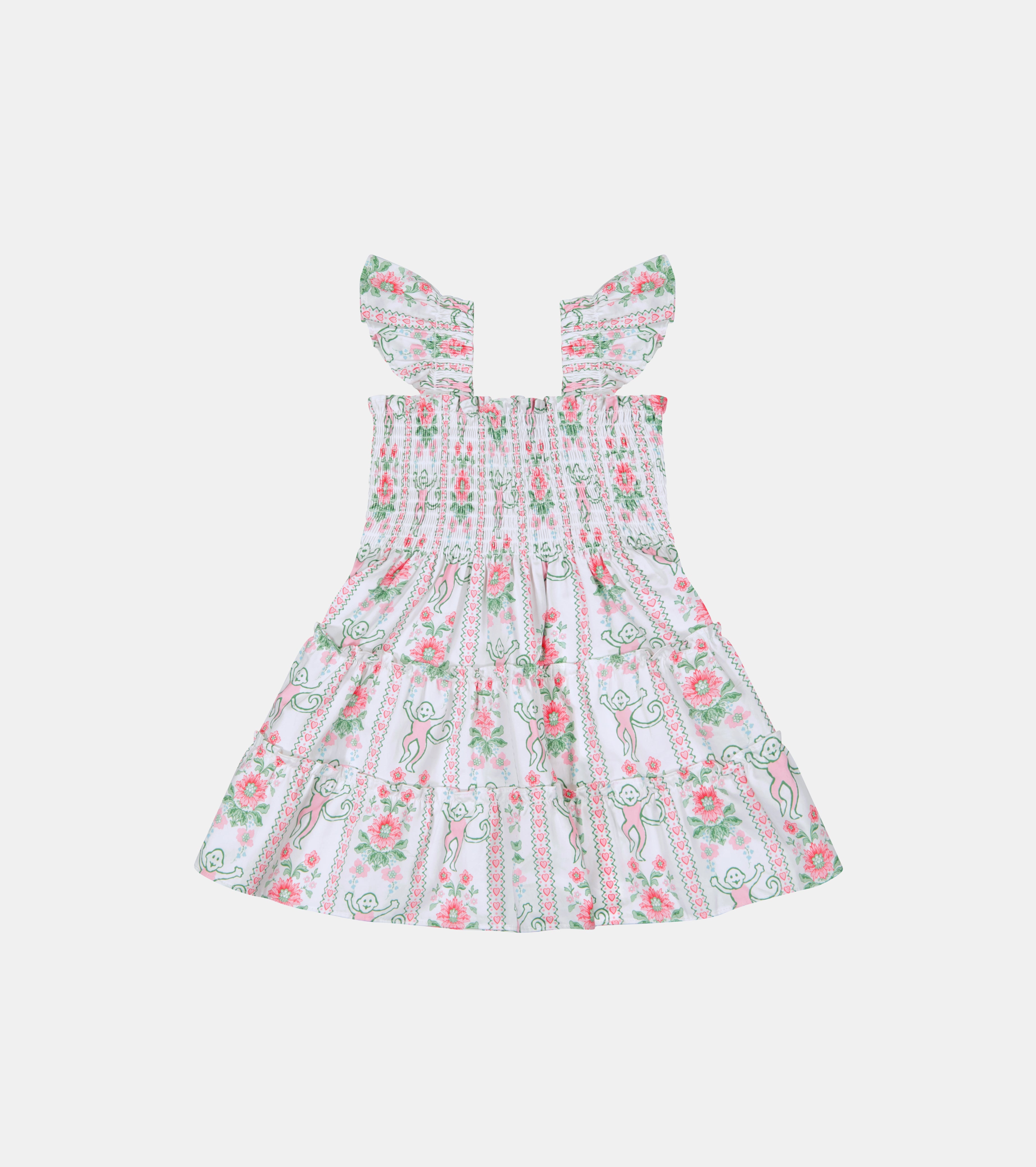 Roller Rabbit x Hill House The Tiny Ellie Nap Dress - Pink Monkey