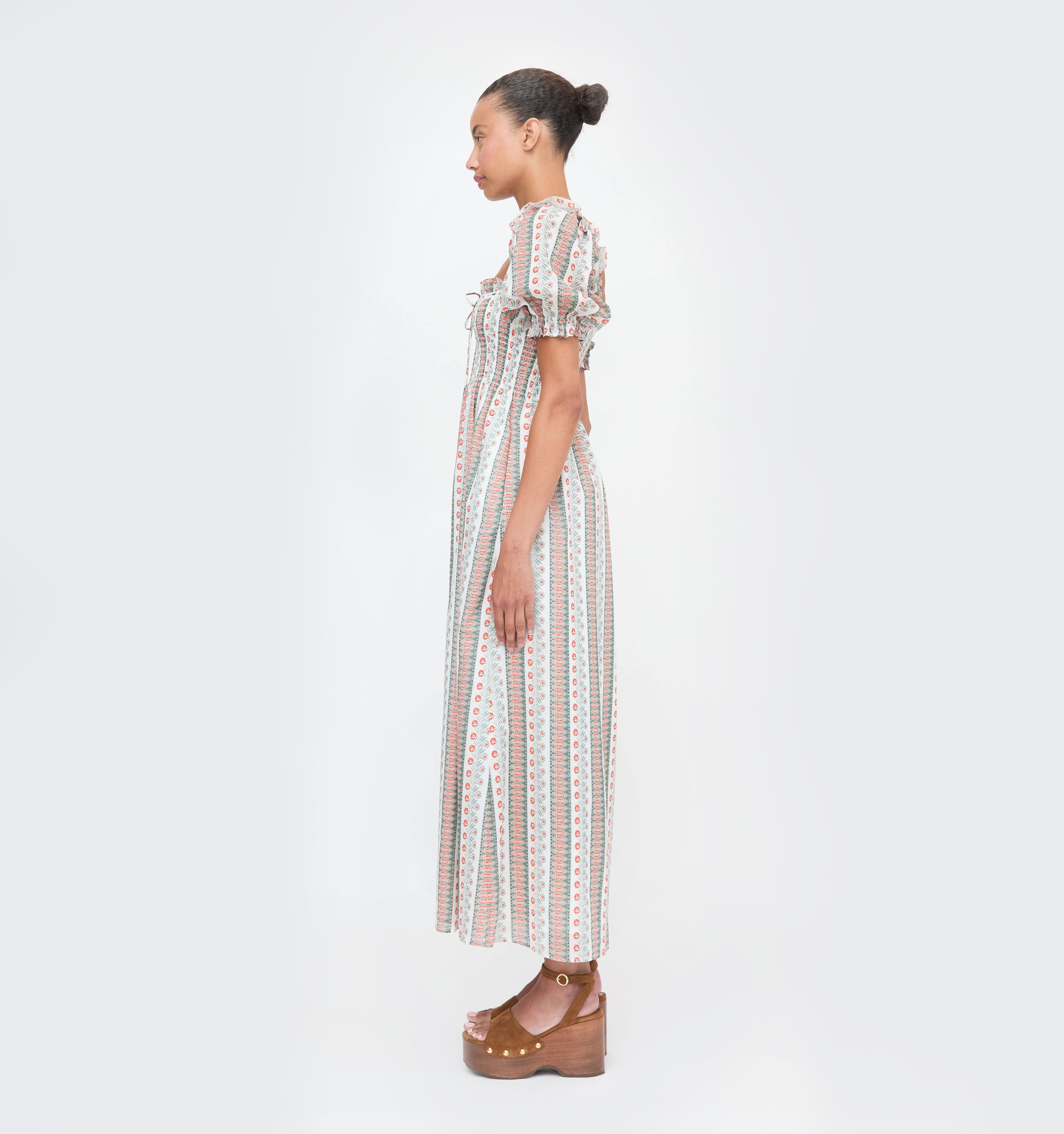 The Scarlett Nap Dress - Cosmos Floral Stripe