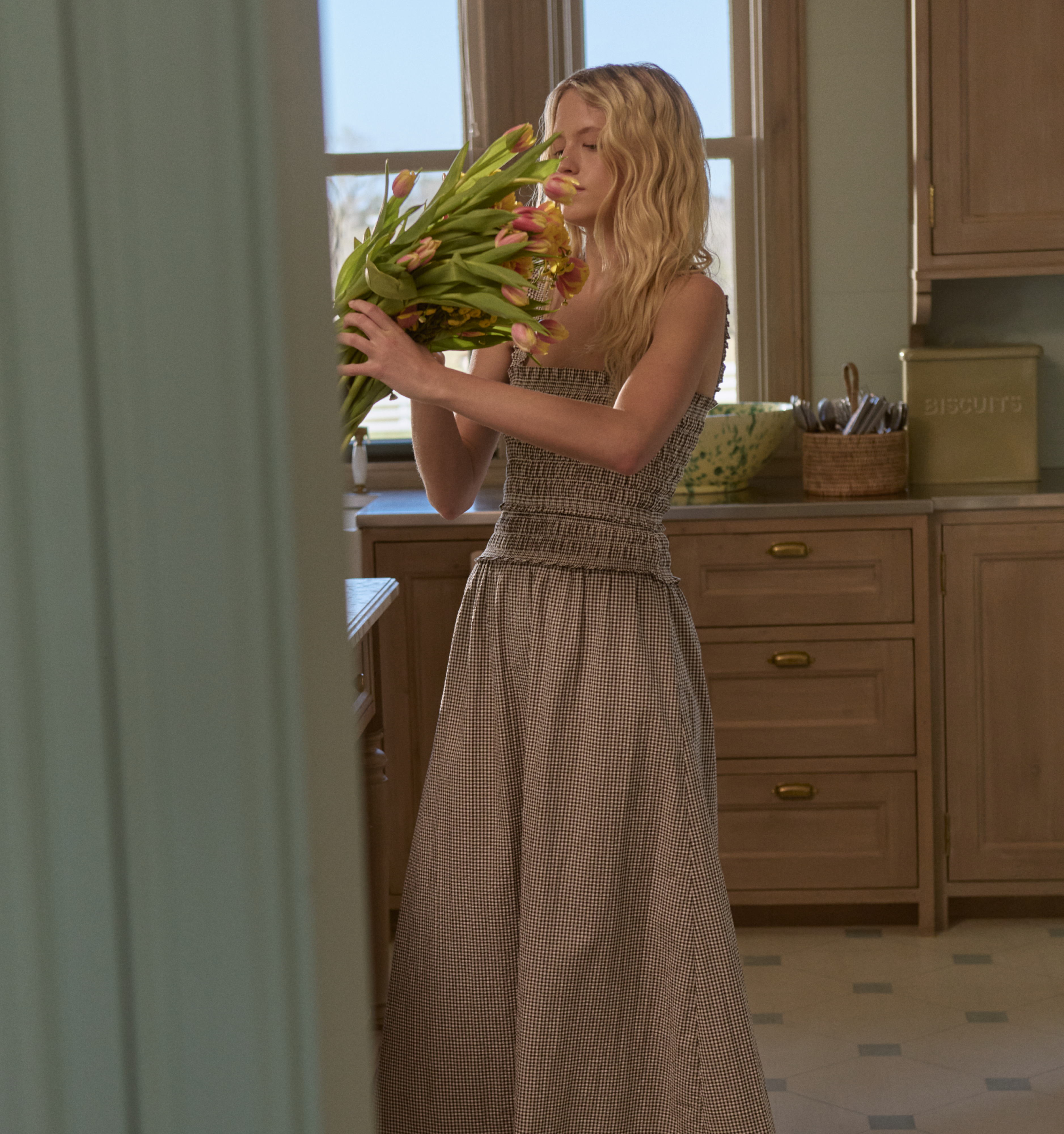 The Azalea Maxi Nap Dress - Chocolate Gingham