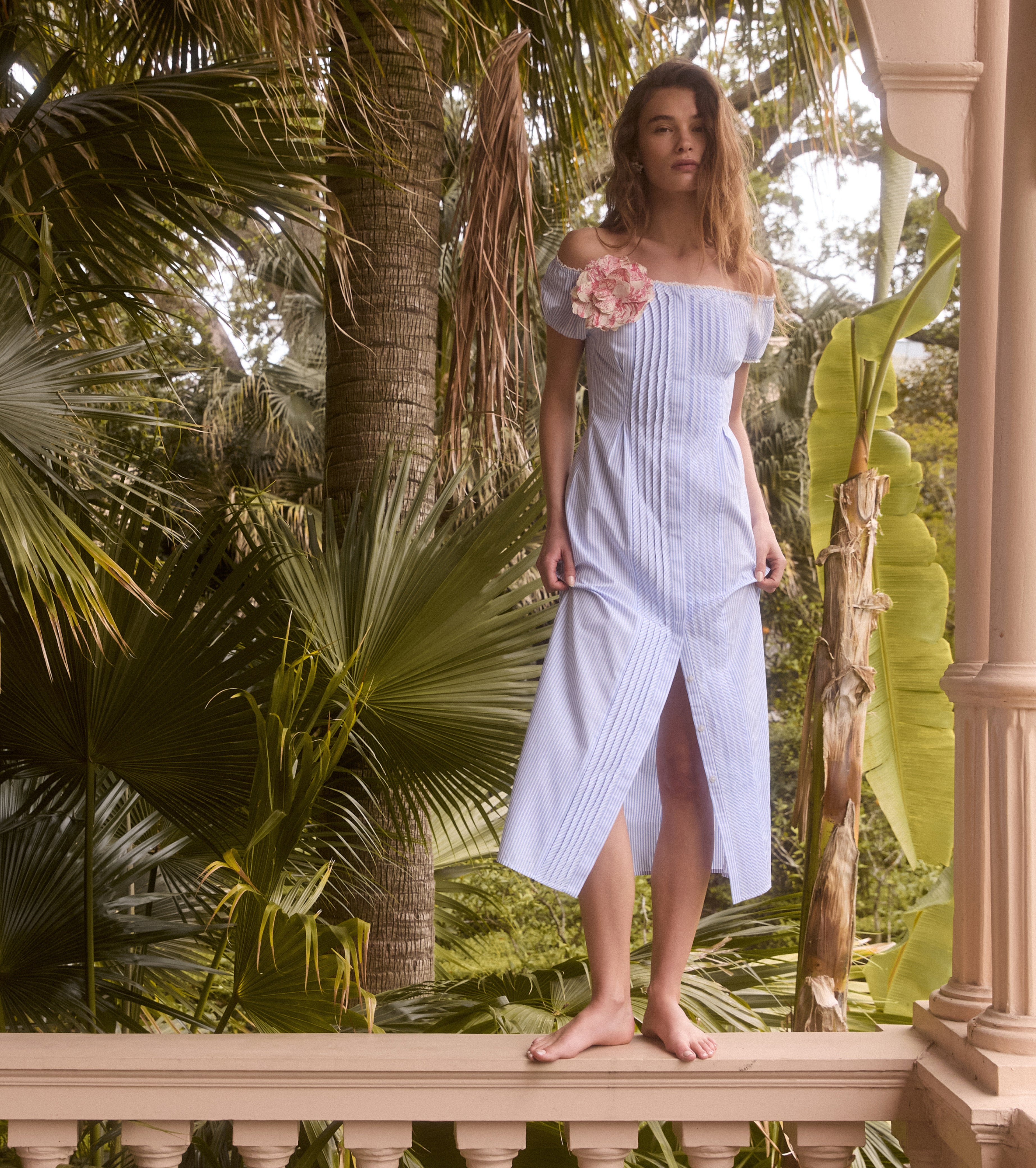 The Madison Dress - Blue/White Stripe – Hill House Home