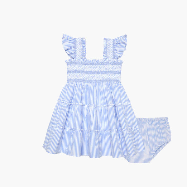 The Baby Ellie Nap Dress - Blue/White Stripe Hill House Home The Baby Ellie Nap Dress - Blue/White Stripe Hill House Home