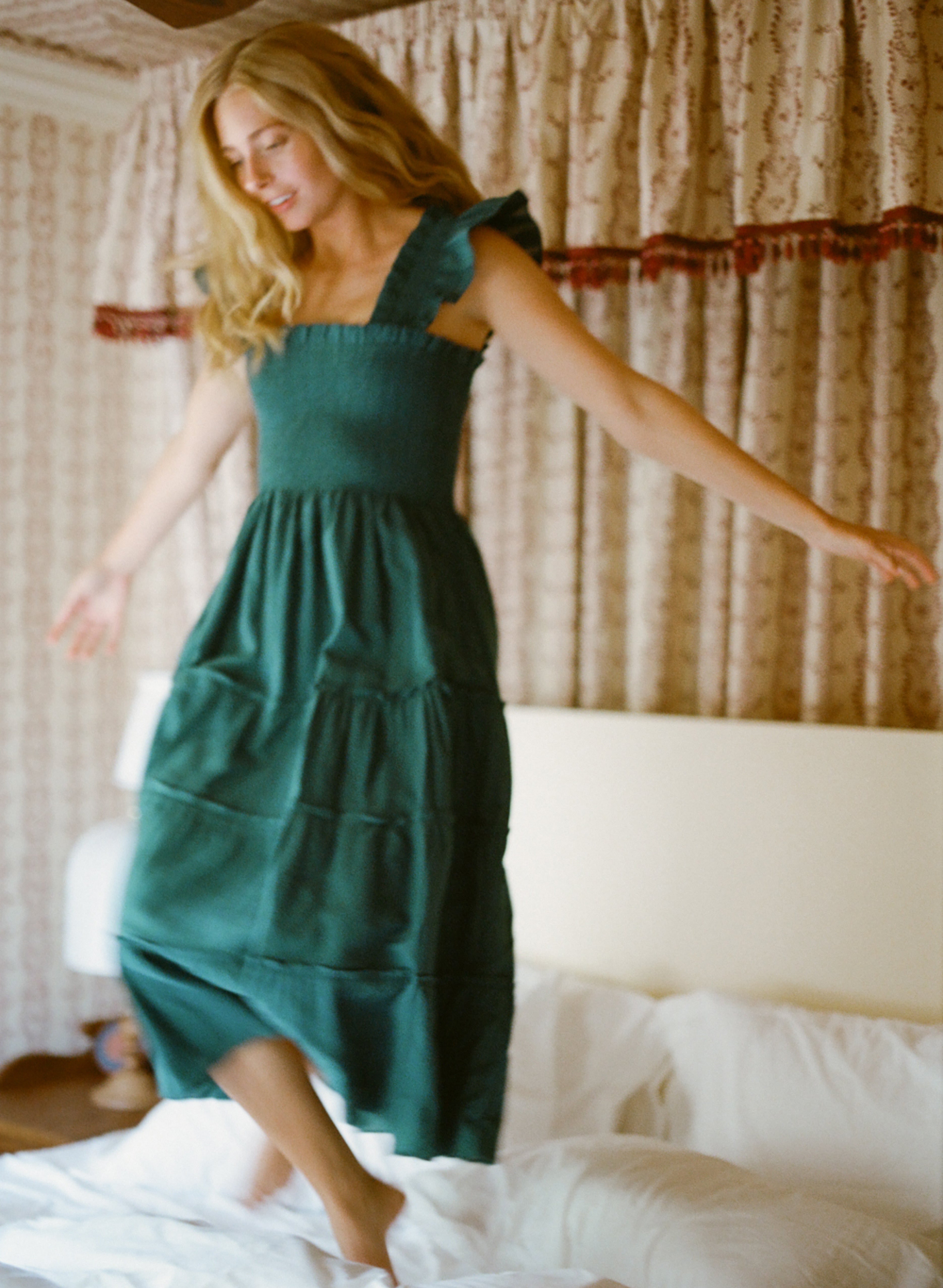 The Ellie Nap Dress - Midnight Green