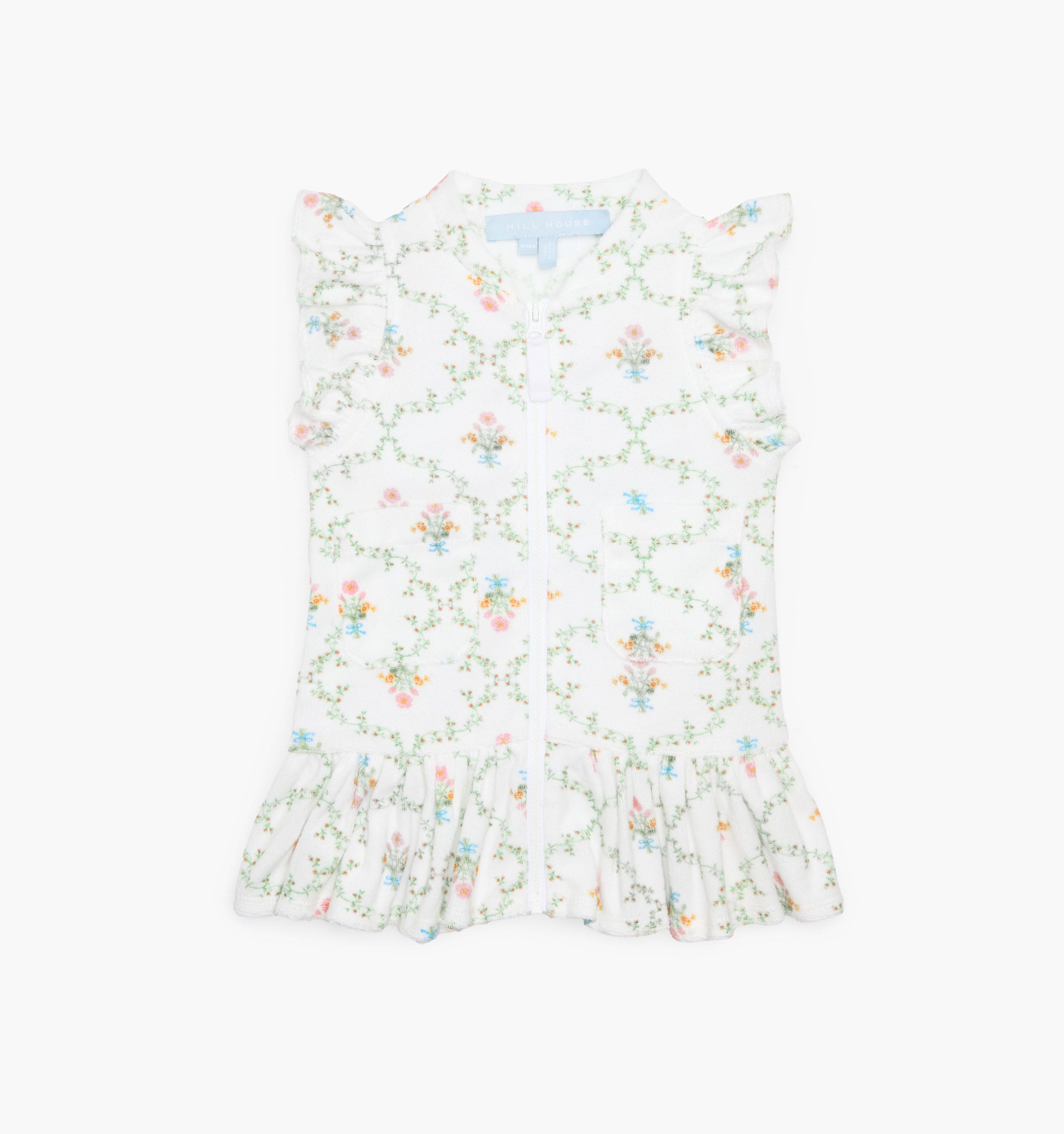 The Baby Frankie Beach Dress - Pastel Trellis