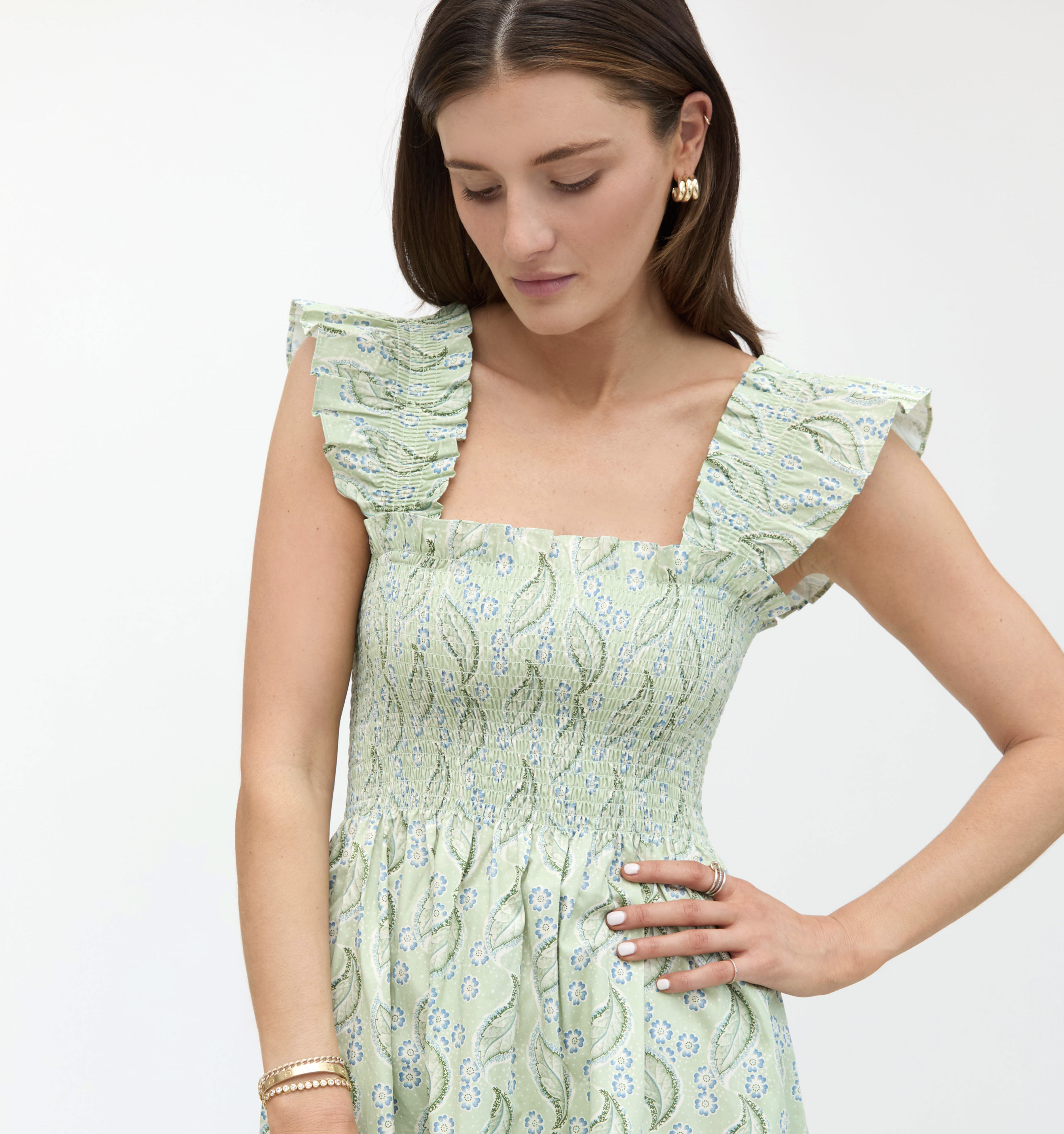 The Ellie Nap Dress - F. Steiner & Co. Archive Eucalyptus Floral