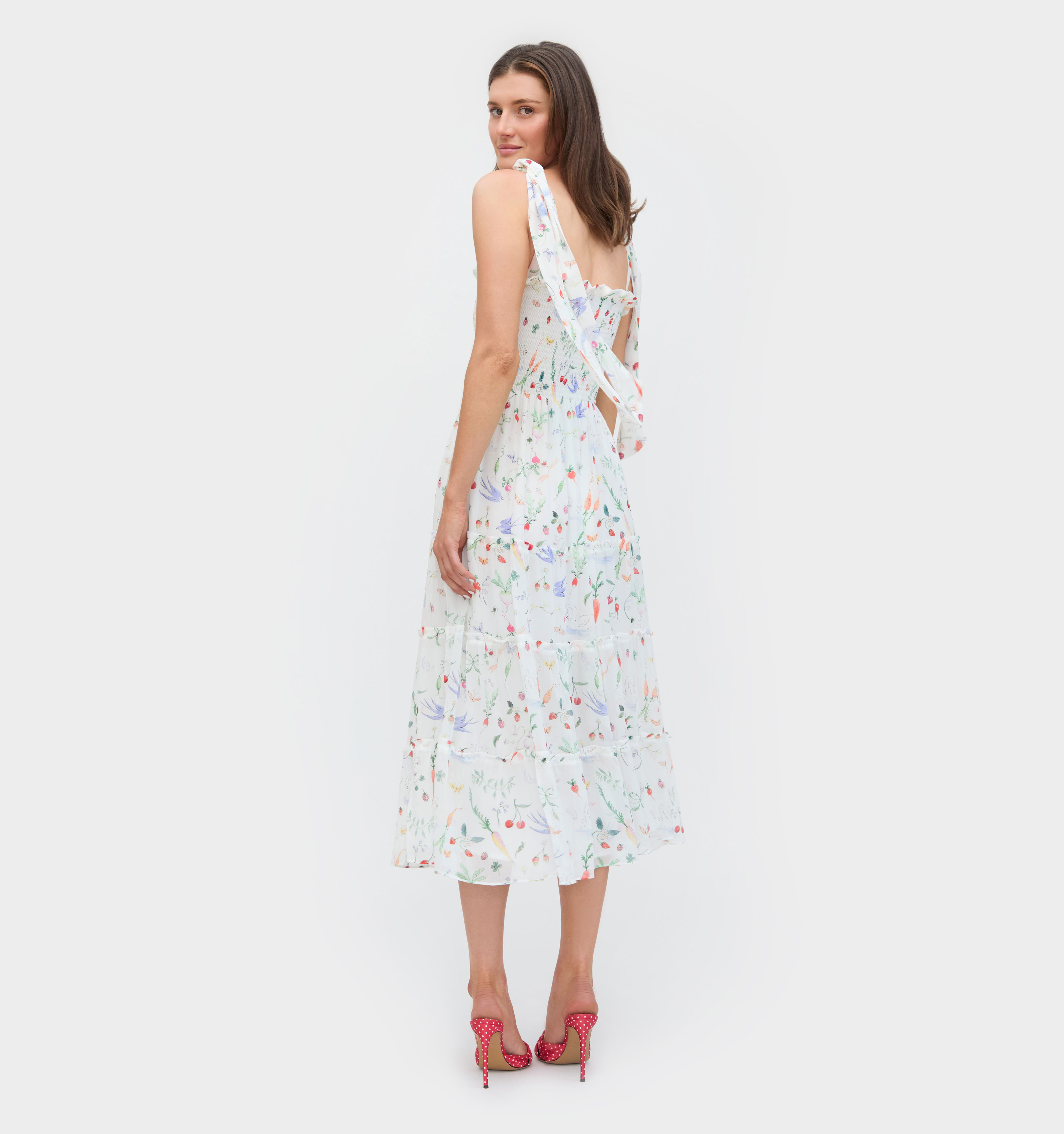 The Ribbon Ellie Nap Dress - Susannah Garrod Veggie Botanical