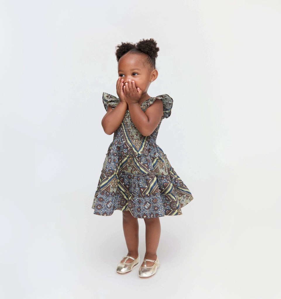 The Tiny Ellie Nap Dress - Olive Equestrian Scarf – Hill House Home