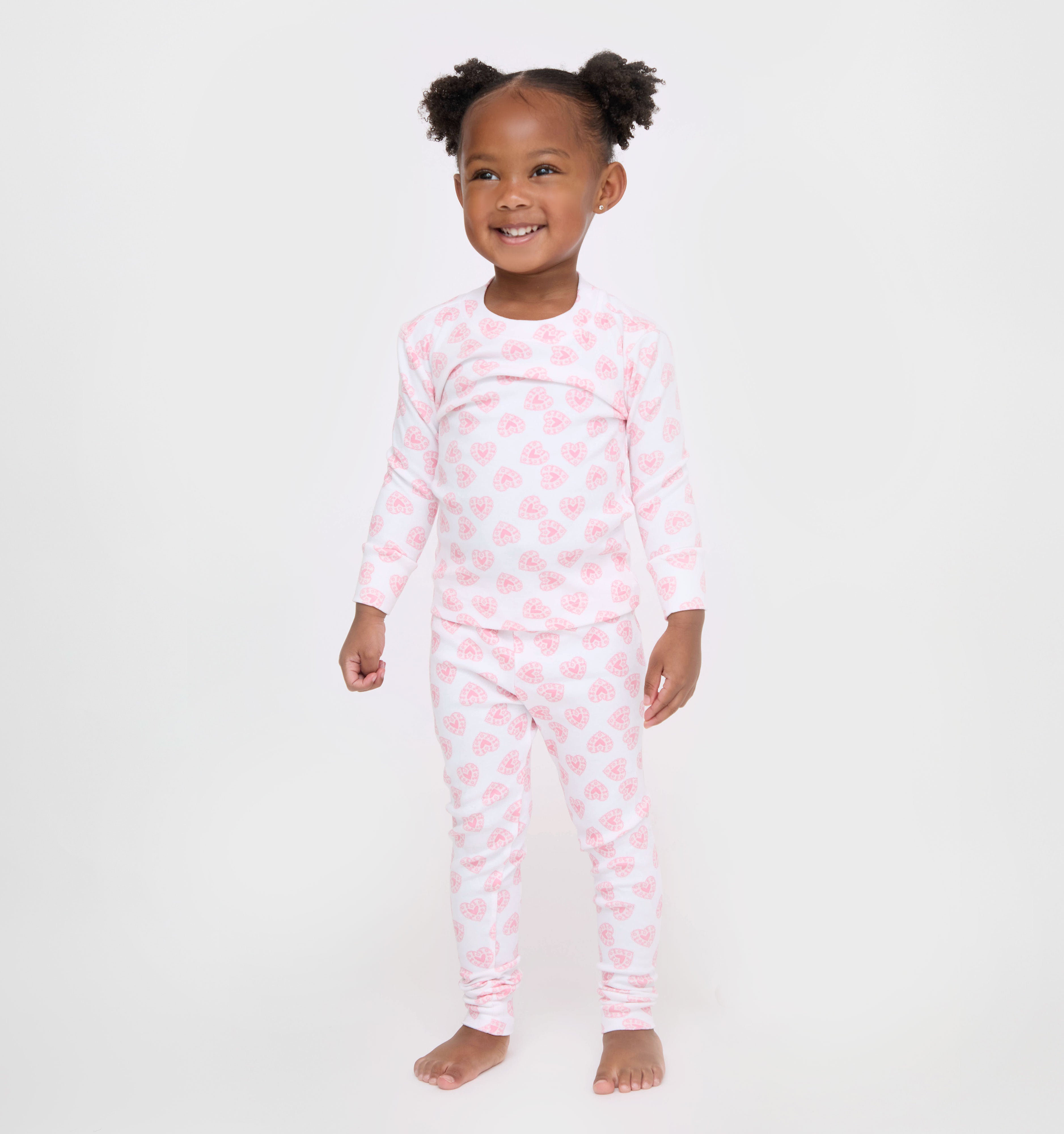 The Baby Sully PJ Set - Pink Doily Heart