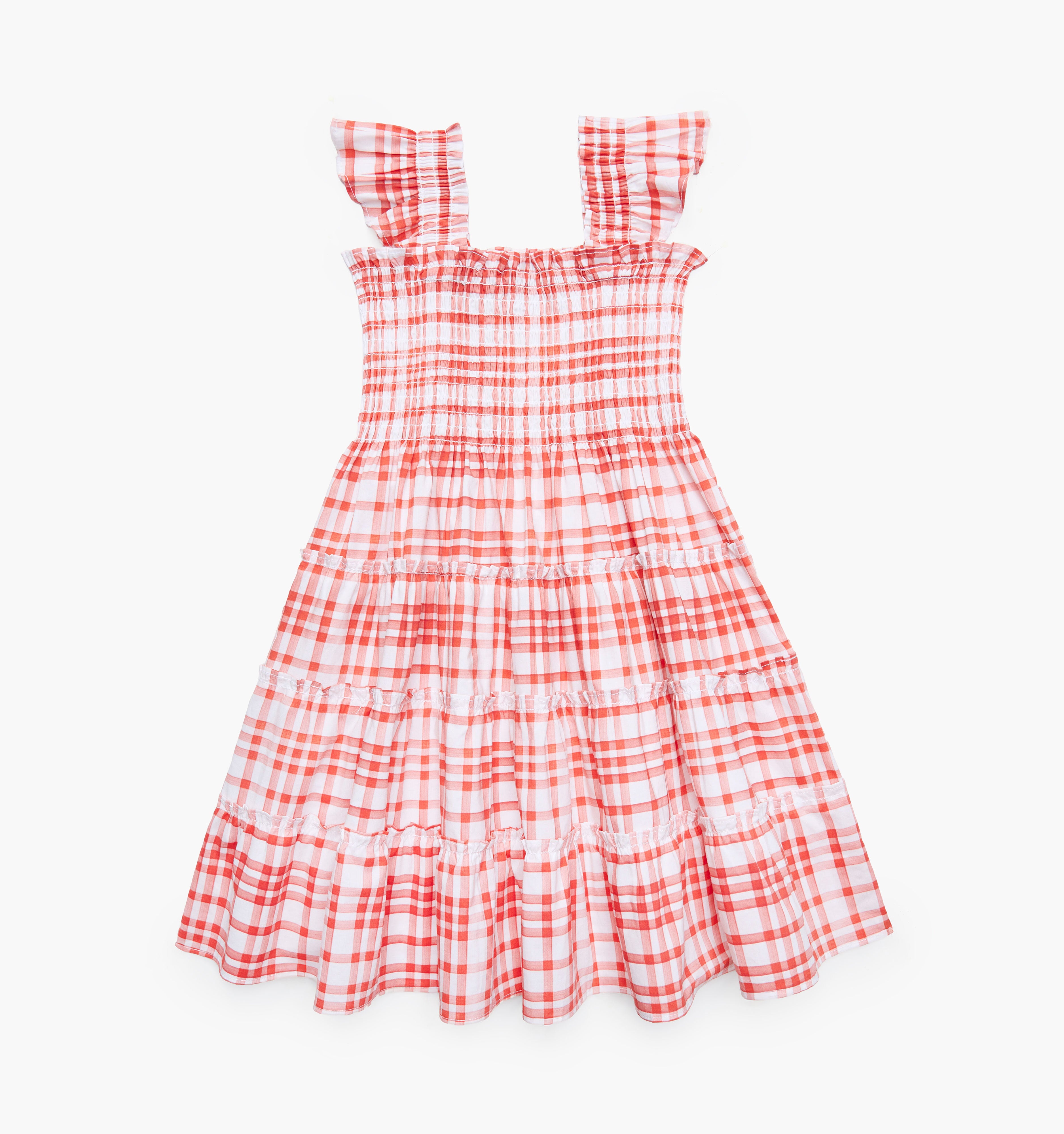 The Tiny Ellie Nap Dress - Cherry Watercolor Gingham