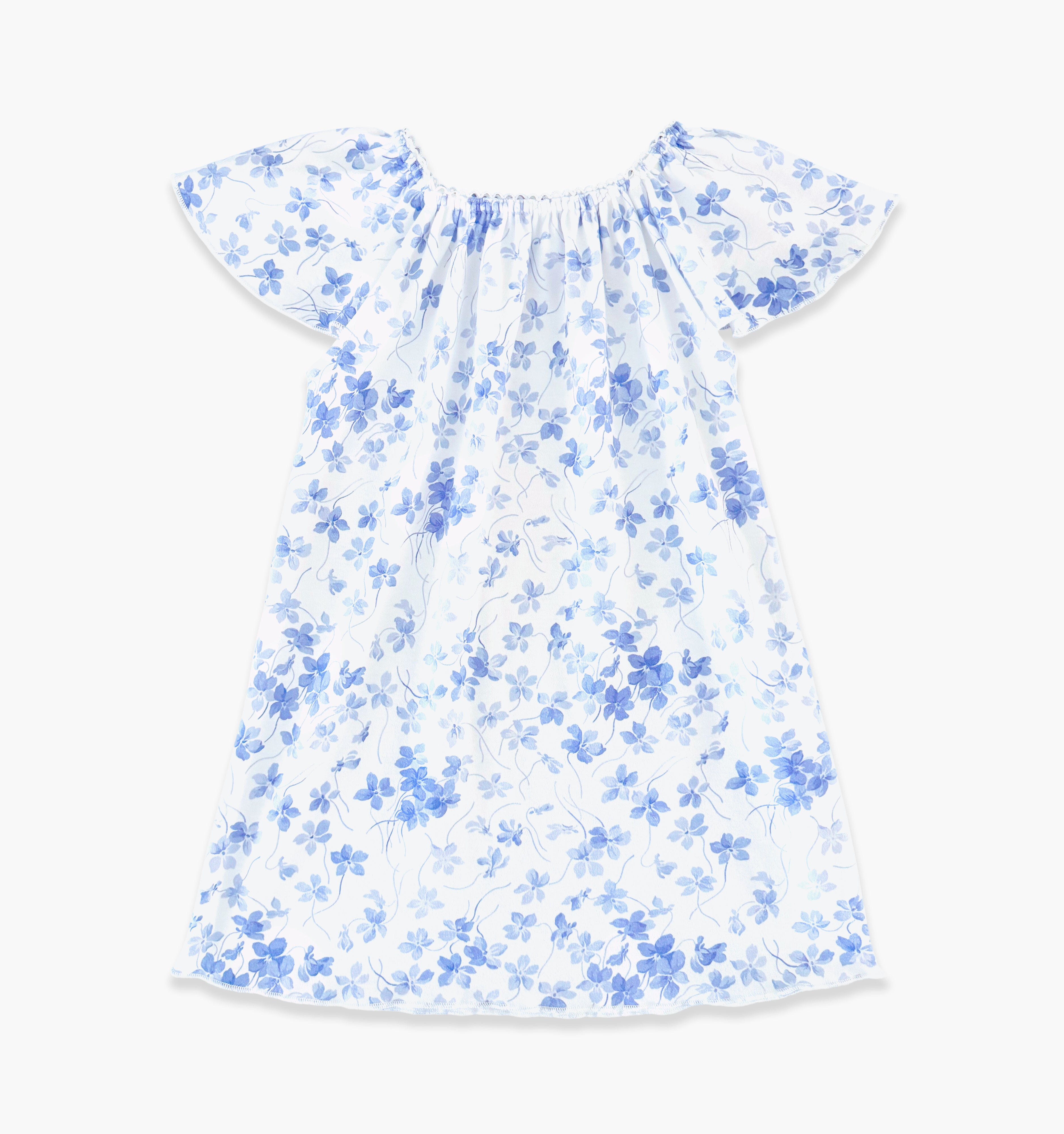 The Tiny Keira Dress - Blue Sweet Peas