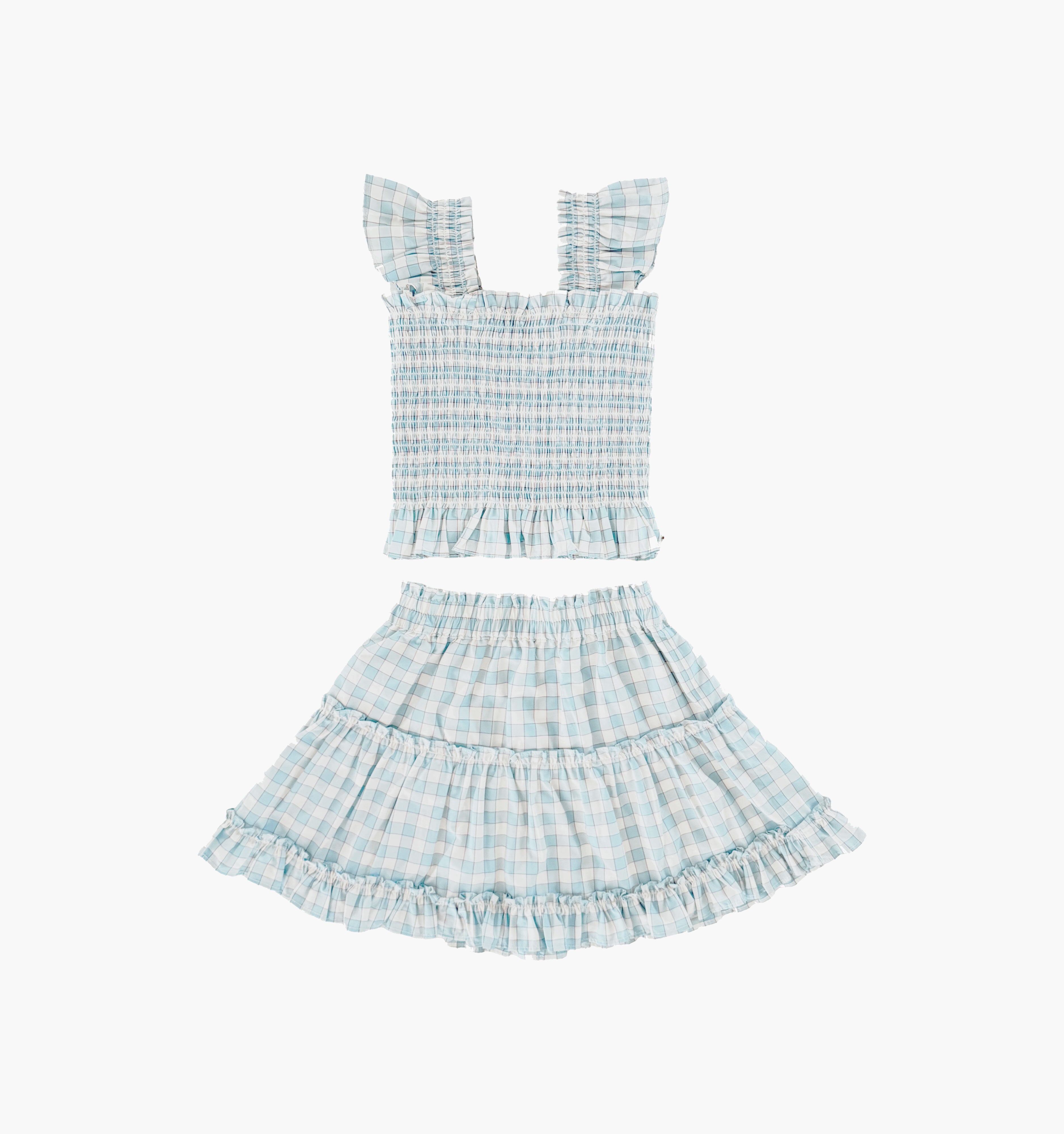 The Tiny Paz Nap Set - Blue/Red Gingham