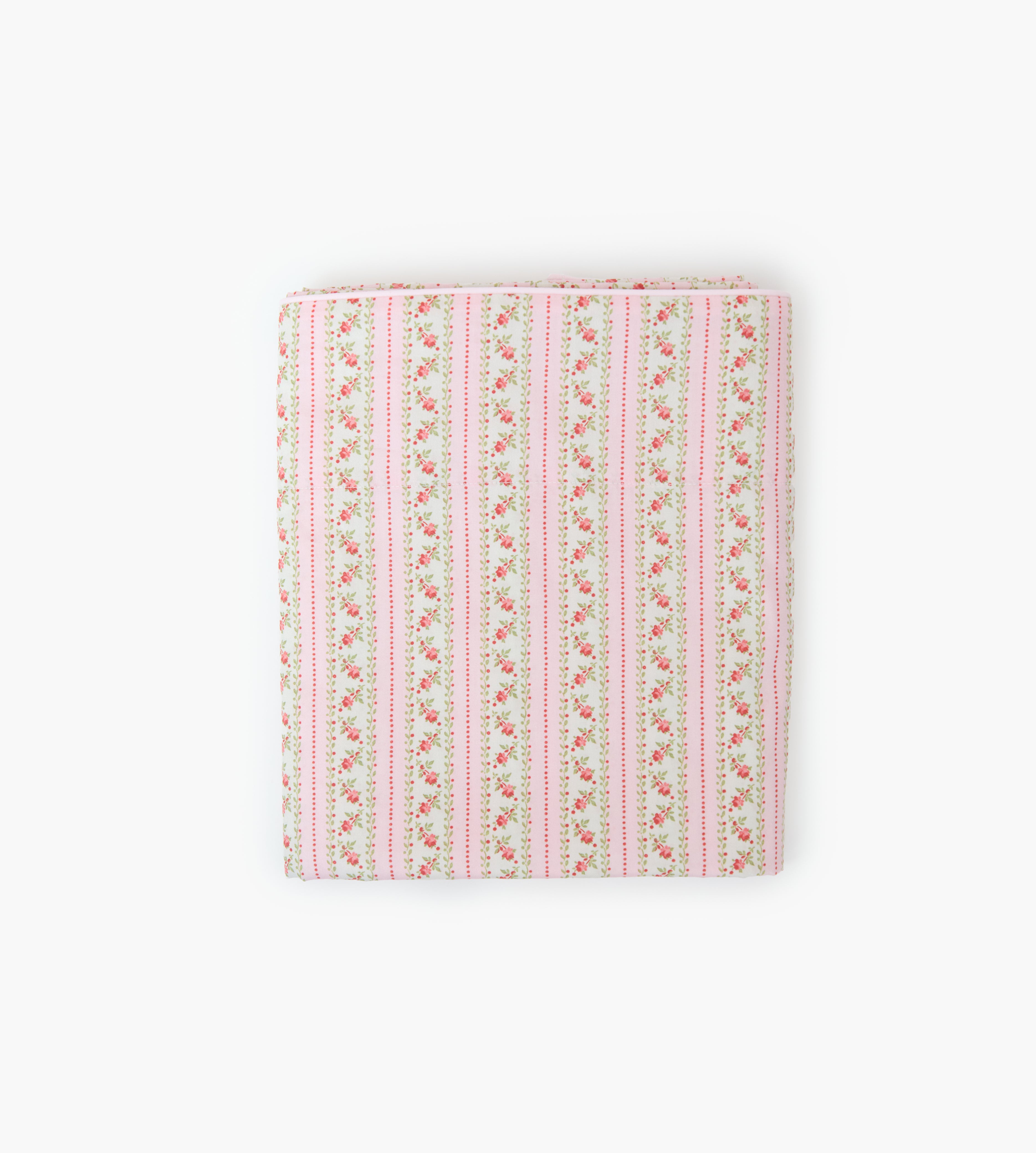 The Top Sheet - Pink Floral Dot Stripe
