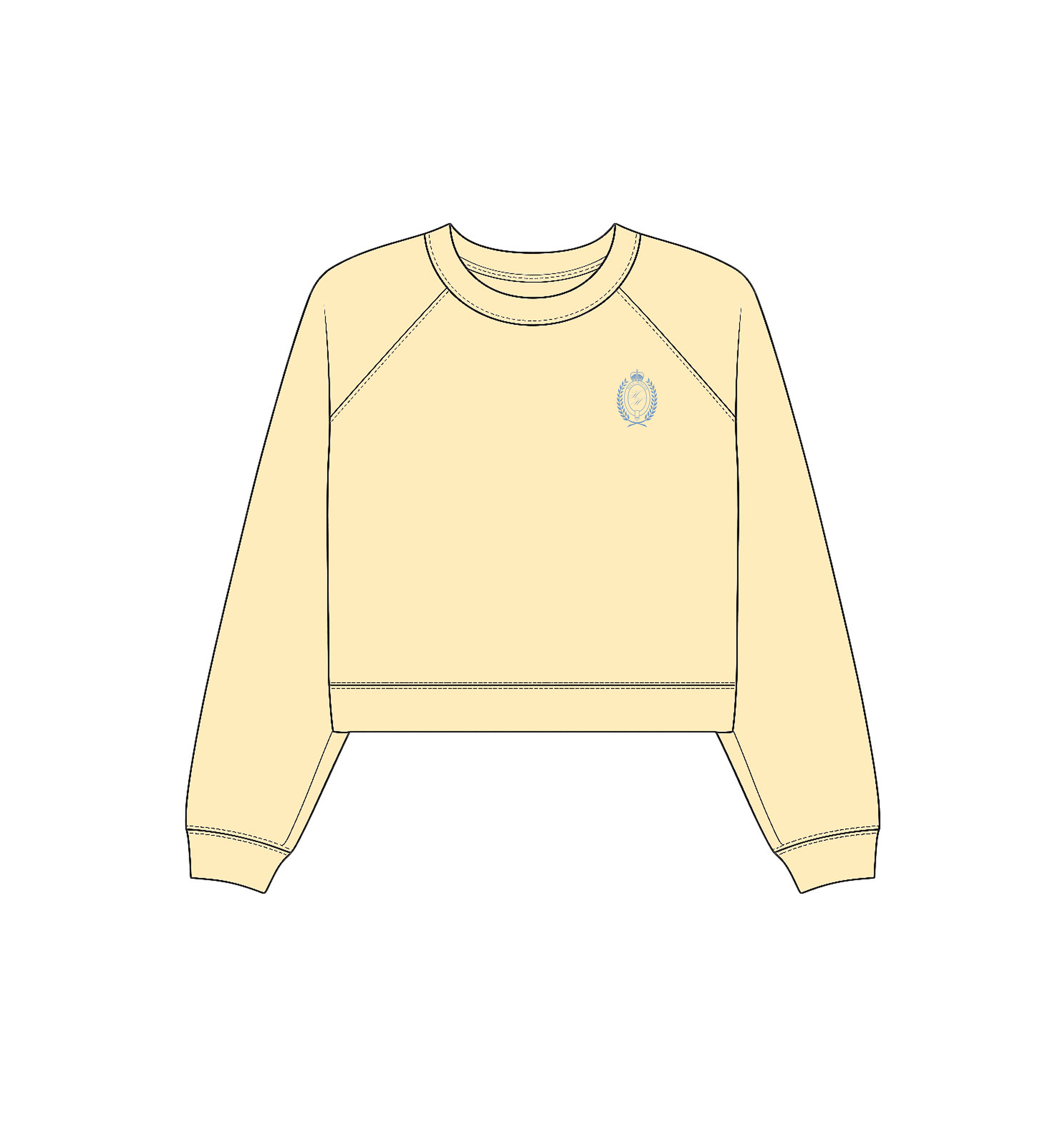 The Cropped Sweatshirt - Butter Yellow