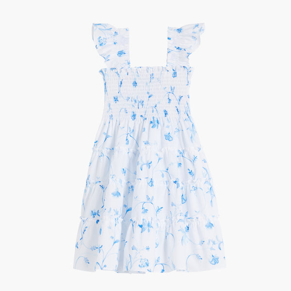 The Baby Ellie Nap Dress | Blue Botanical / 6-12M | 100% Cotton