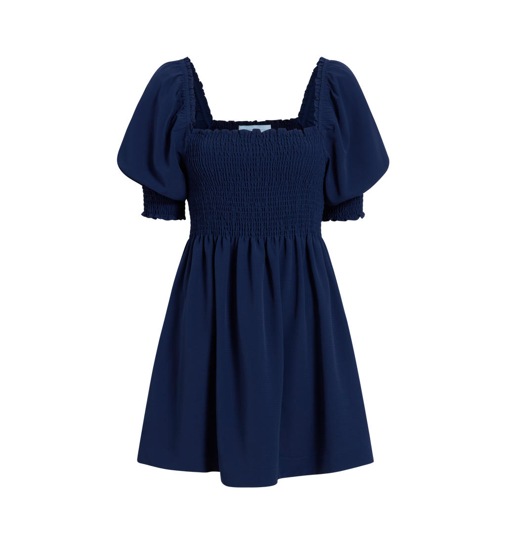 The Athena Nap Dress - Navy Crepe – Hill House Home