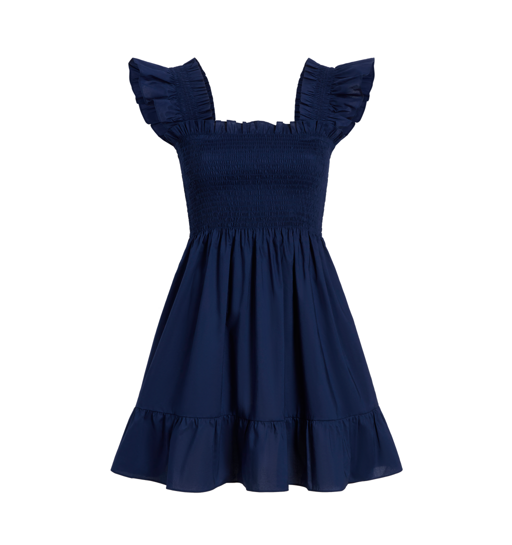 The Elizabeth Nap Dress - Navy Cotton – Hill House Home