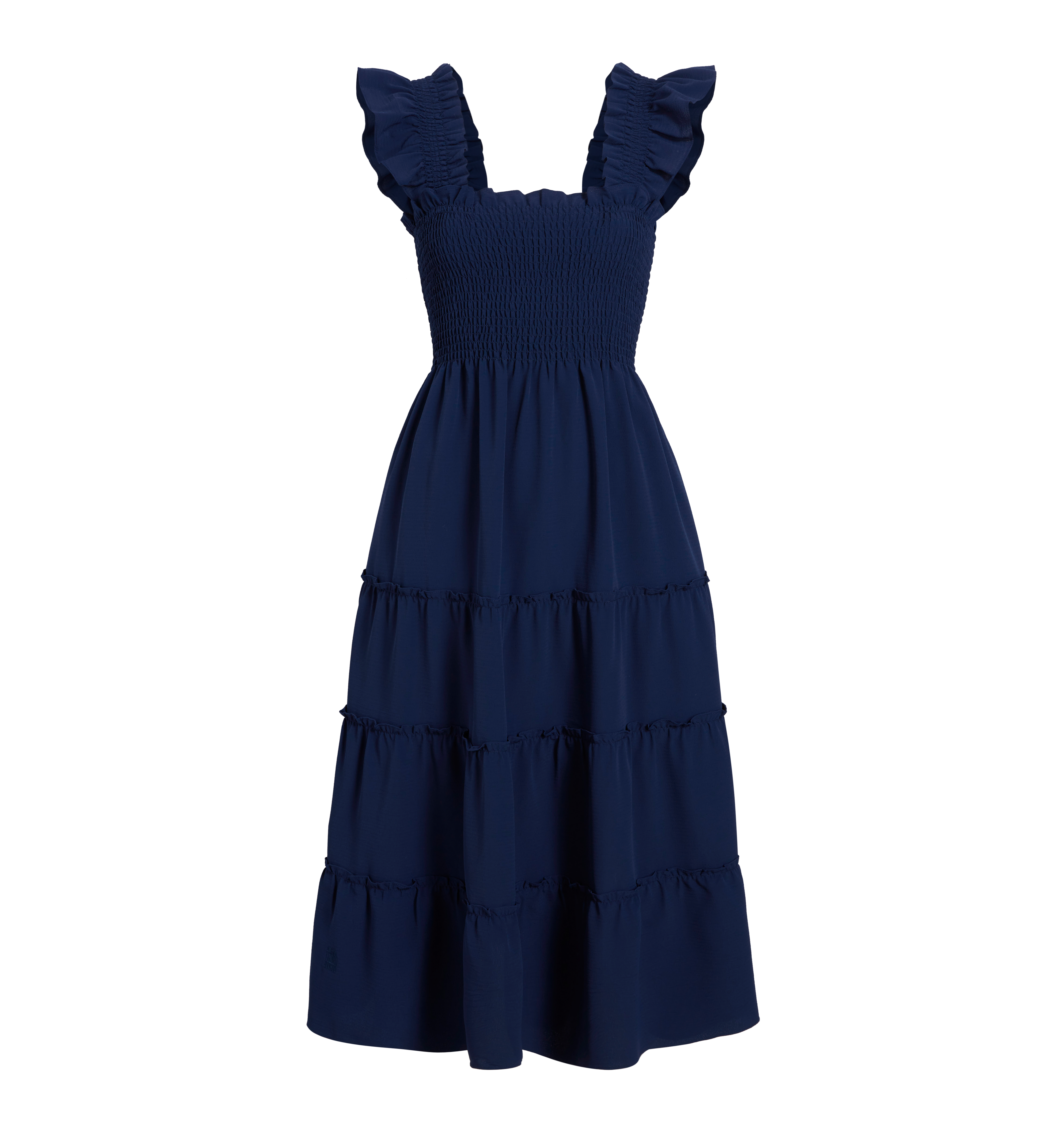 The Crepe Ellie Nap Dress - Navy Crepe color:Wrinkle Resistant Navy Crepe