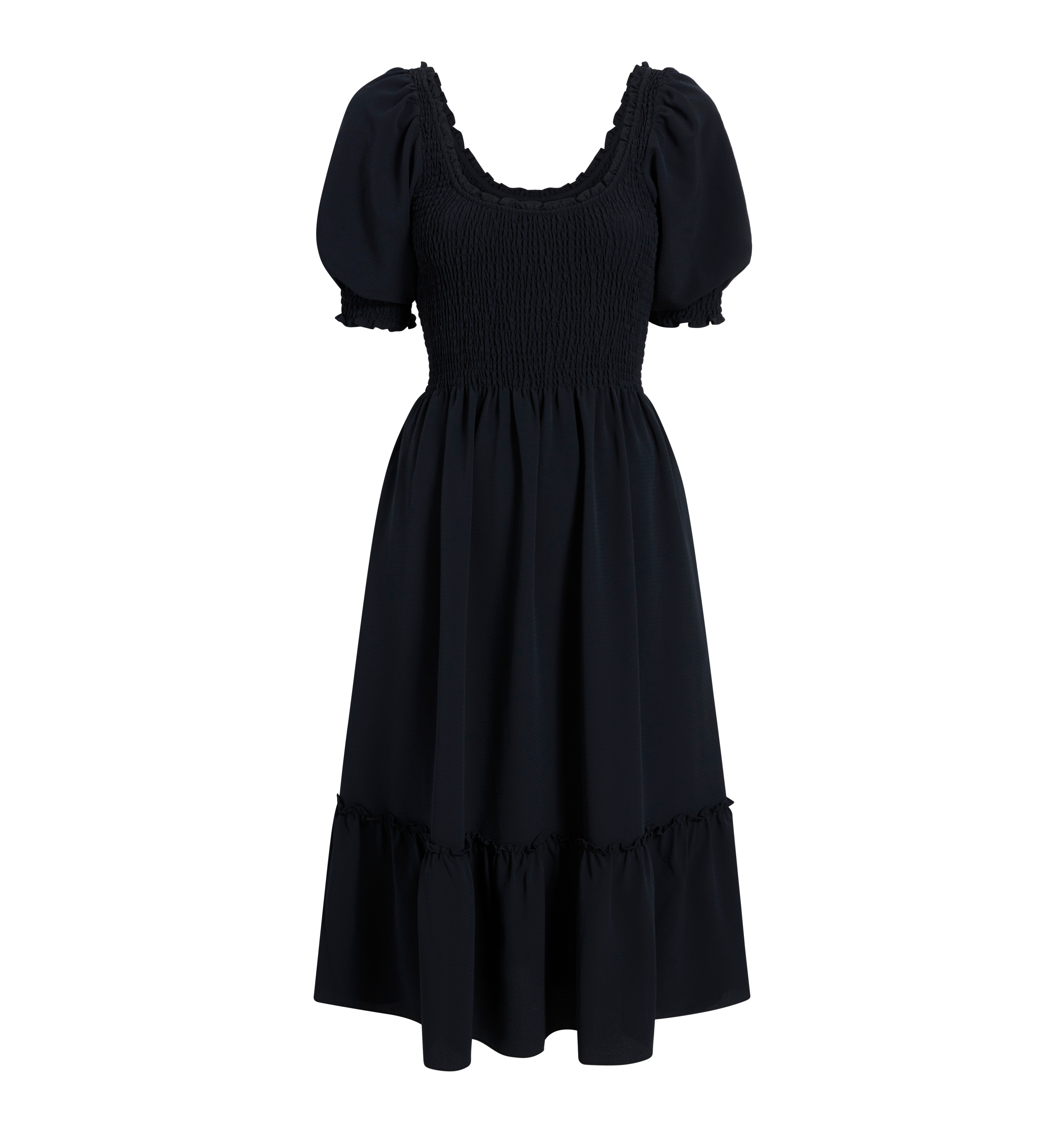 color:Wrinkle Resistant Black Crepe