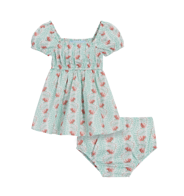 The Baby Sienna Dress - Trailing Vine Multi Cotton