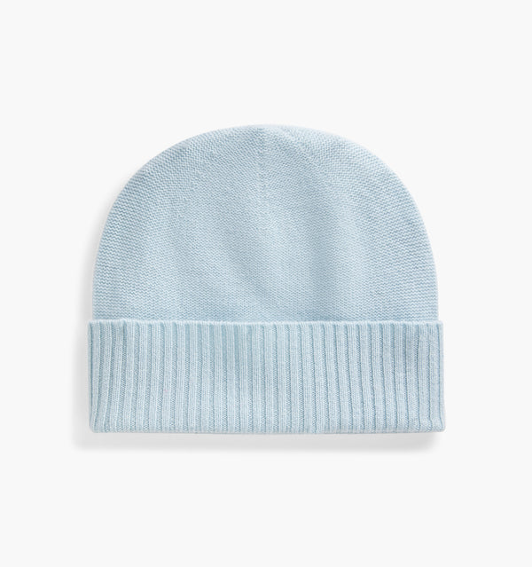powder blue beanie