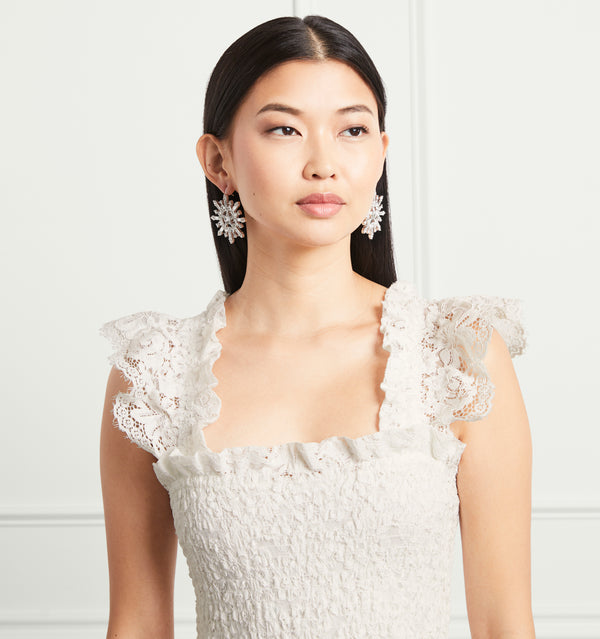The Snowflake Earring - Silver
