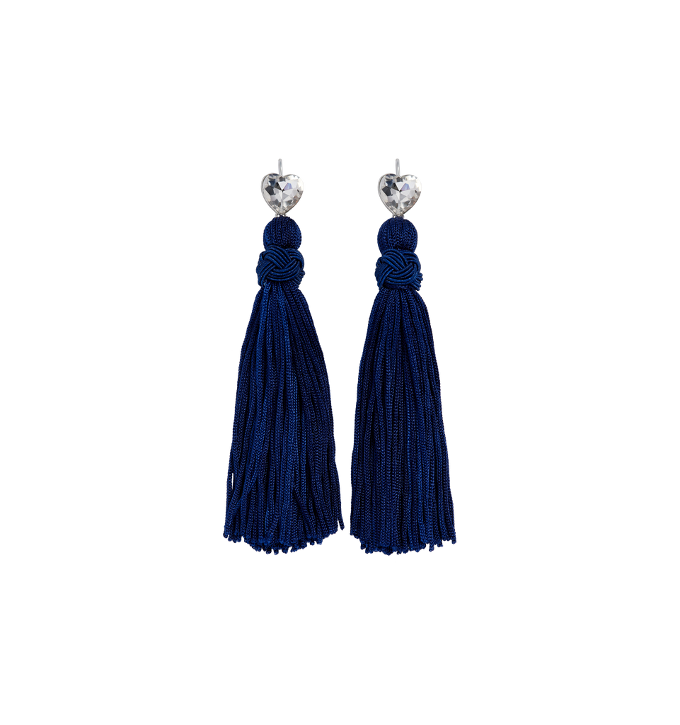 Blue online gown earrings